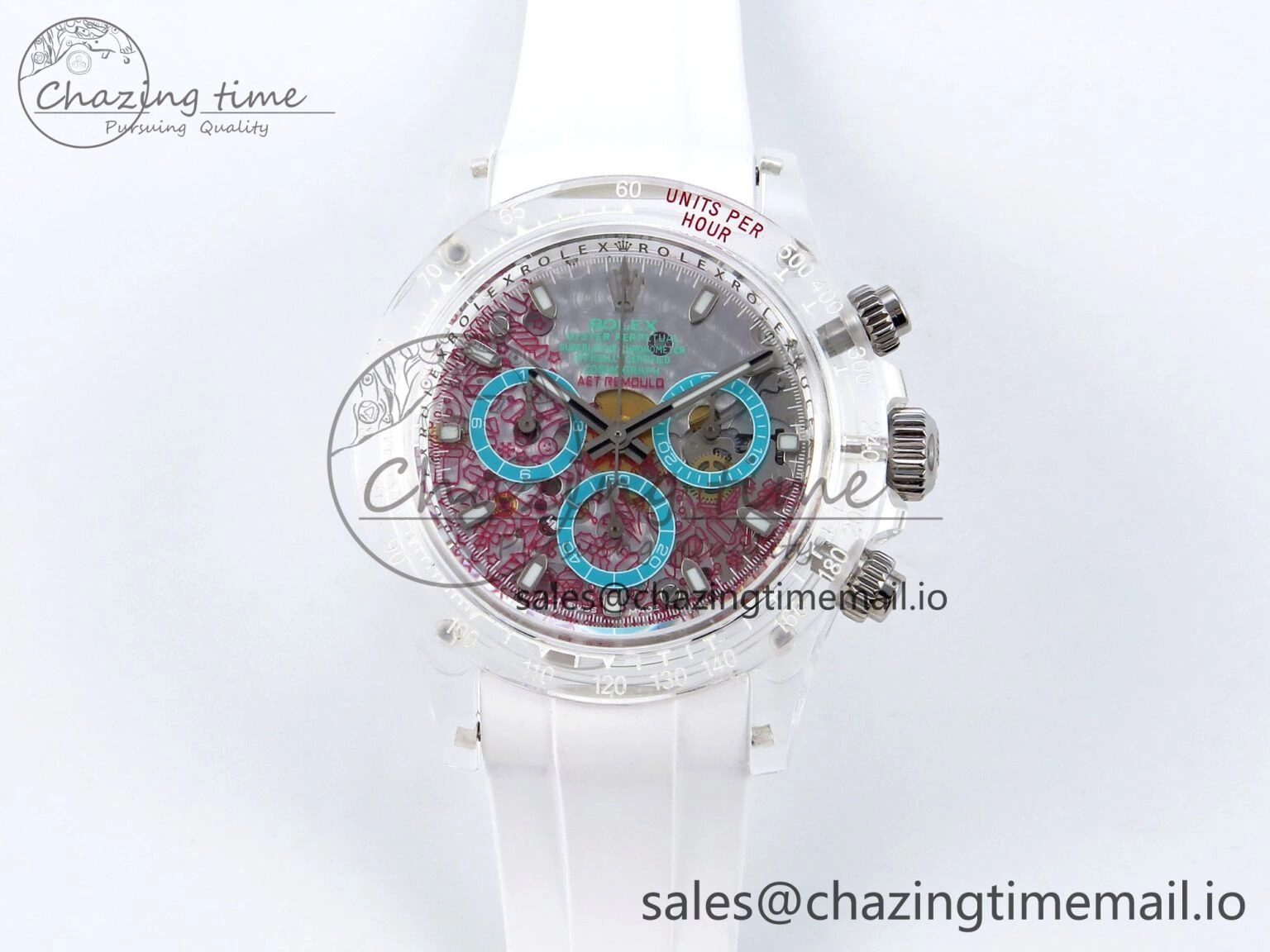 Daytona AET Remould N6F 1:1 Best Edition Graphic Dial on Rubber Strap SA4130