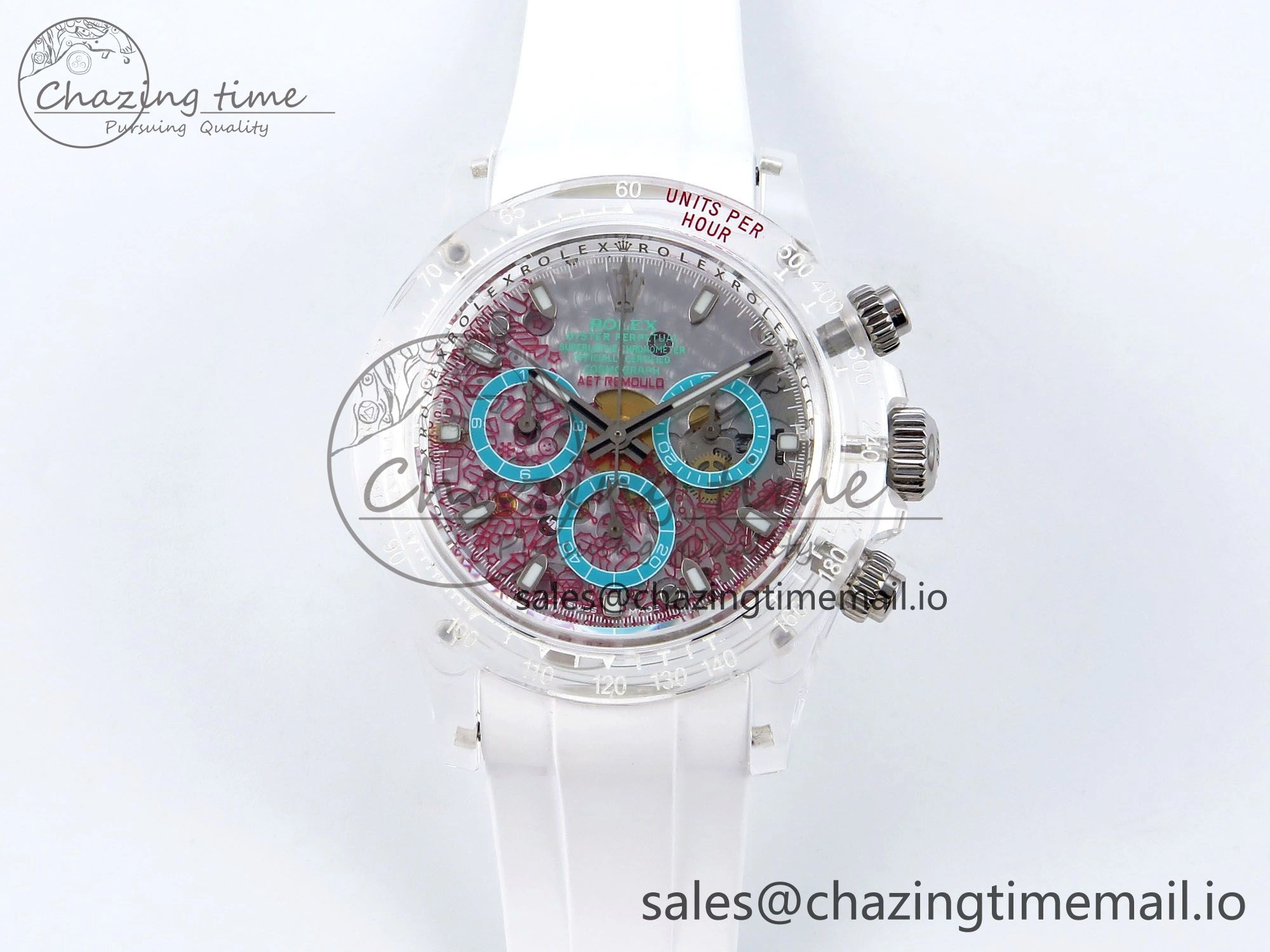 Daytona AET Remould N6F 1:1 Best Edition Graphic Dial on Rubber Strap SA4130