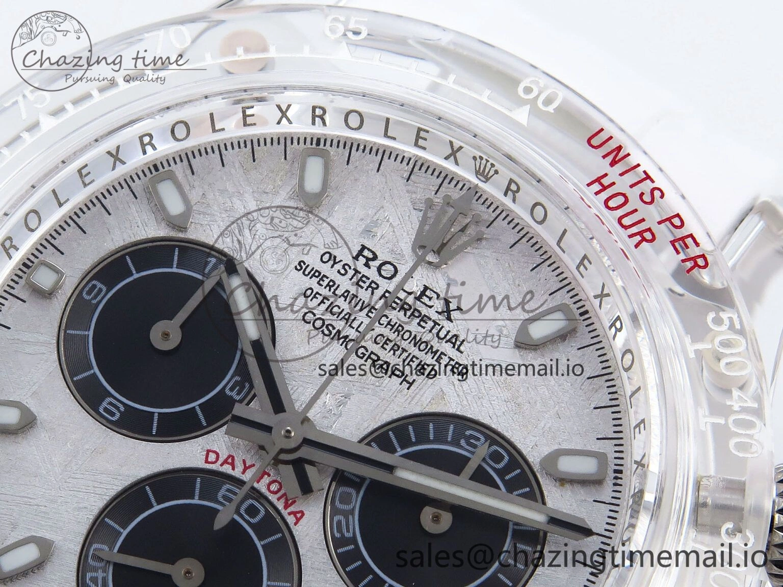 Daytona AET Remould N6F 1:1 Best Edition Meteorite Dial on White Rubber Strap SA4130
