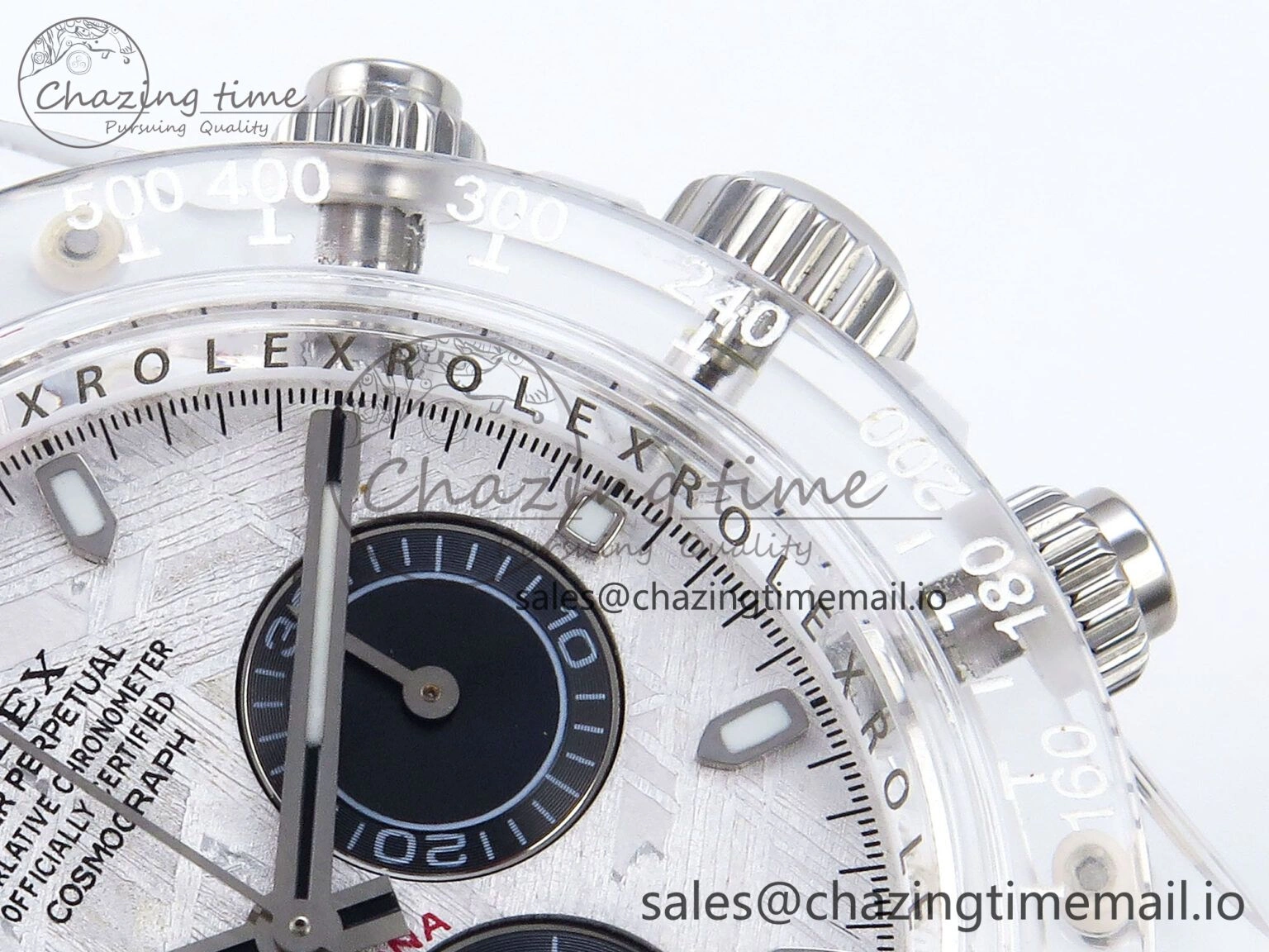 Daytona AET Remould N6F 1:1 Best Edition Meteorite Dial on White Rubber Strap SA4130