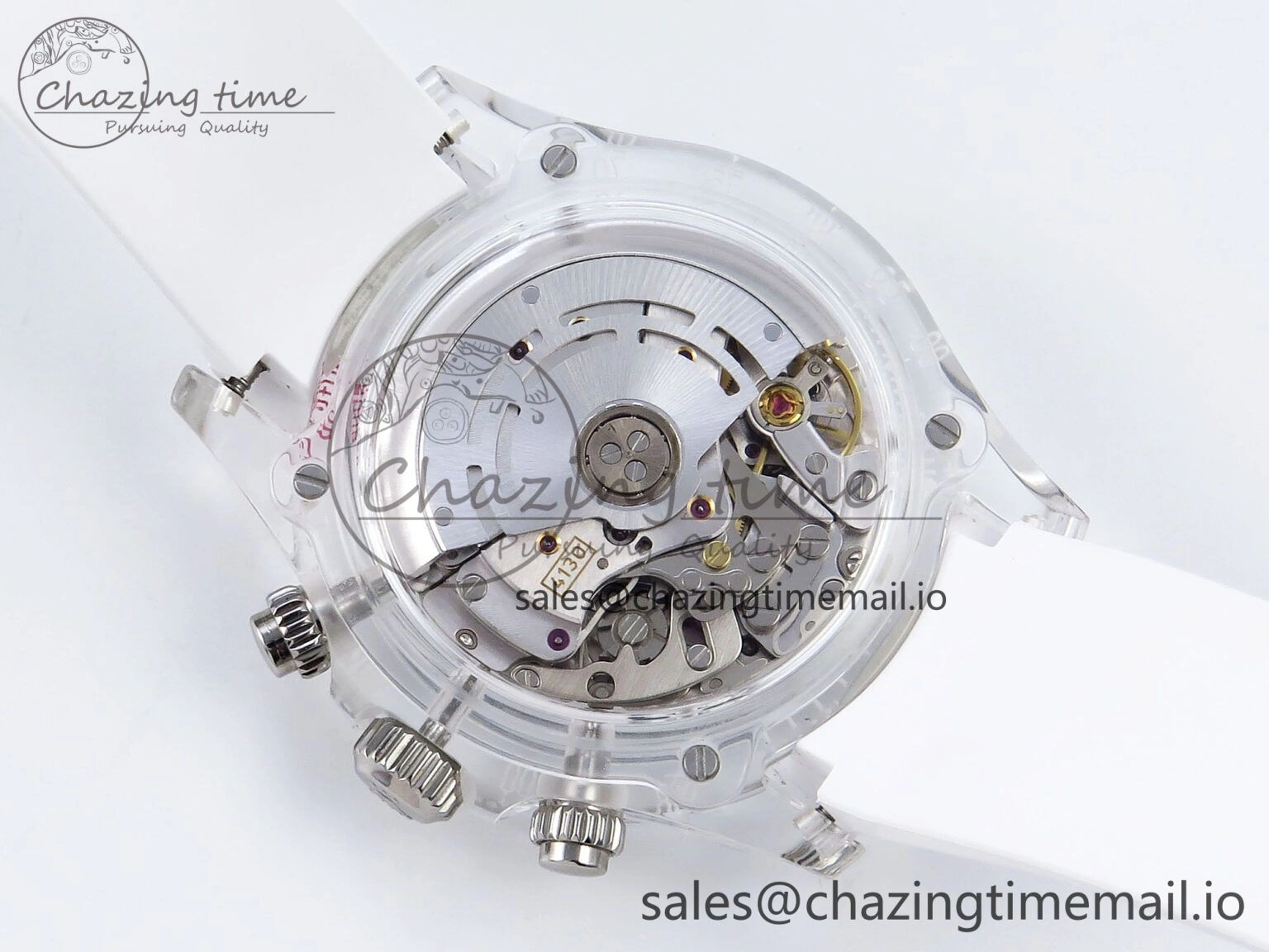 Daytona AET Remould N6F 1:1 Best Edition Meteorite Dial on White Rubber Strap SA4130