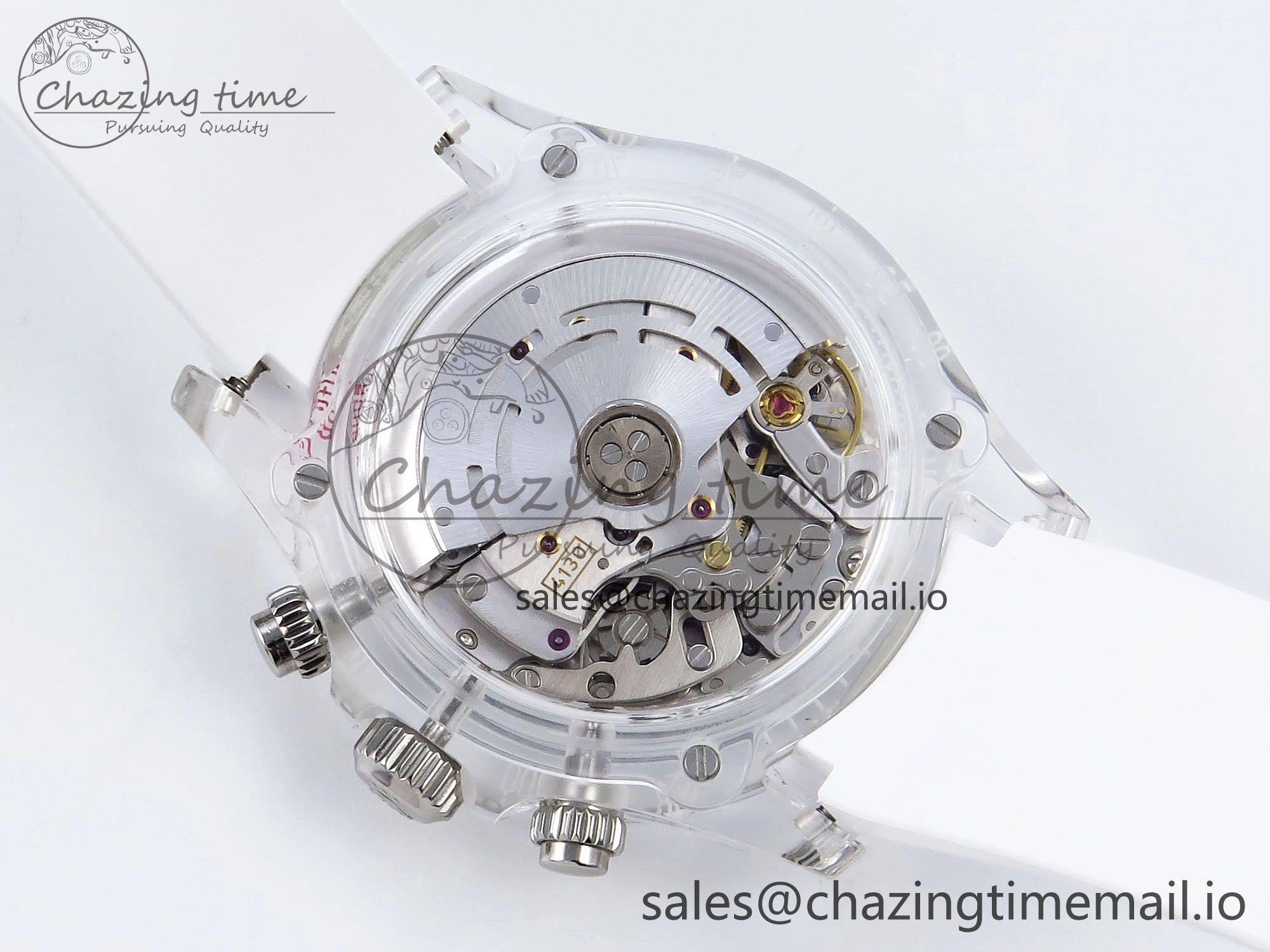 Daytona AET Remould N6F 1:1 Best Edition Meteorite Dial on White Rubber Strap SA4130
