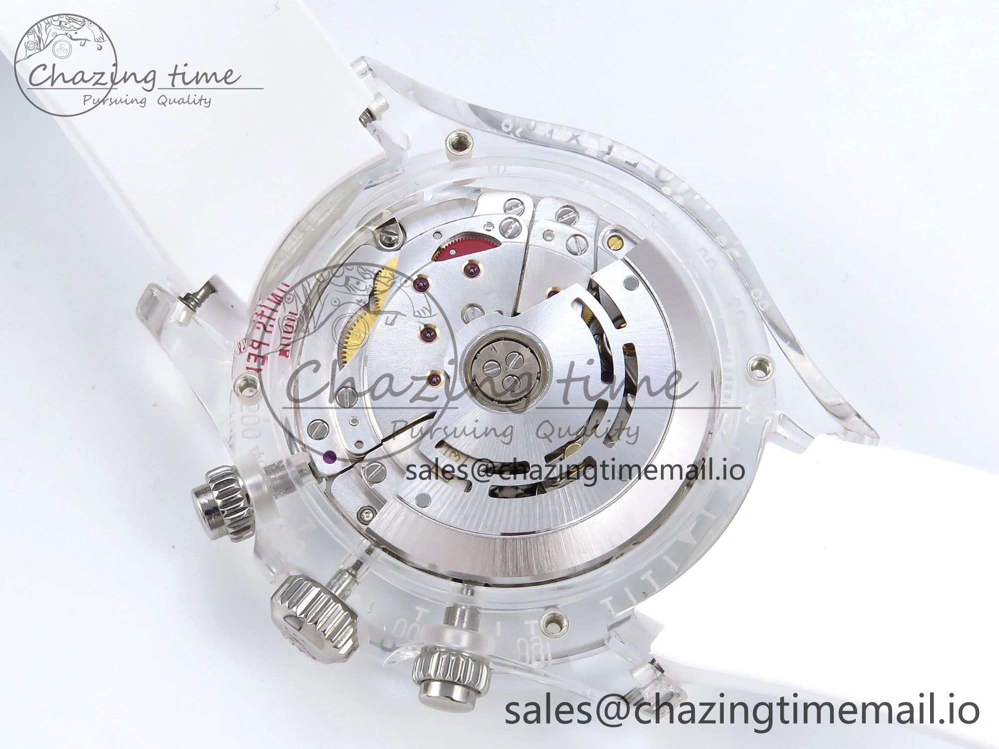 Daytona AET Remould N6F 1:1 Best Edition Meteorite Dial on White Rubber Strap SA4130