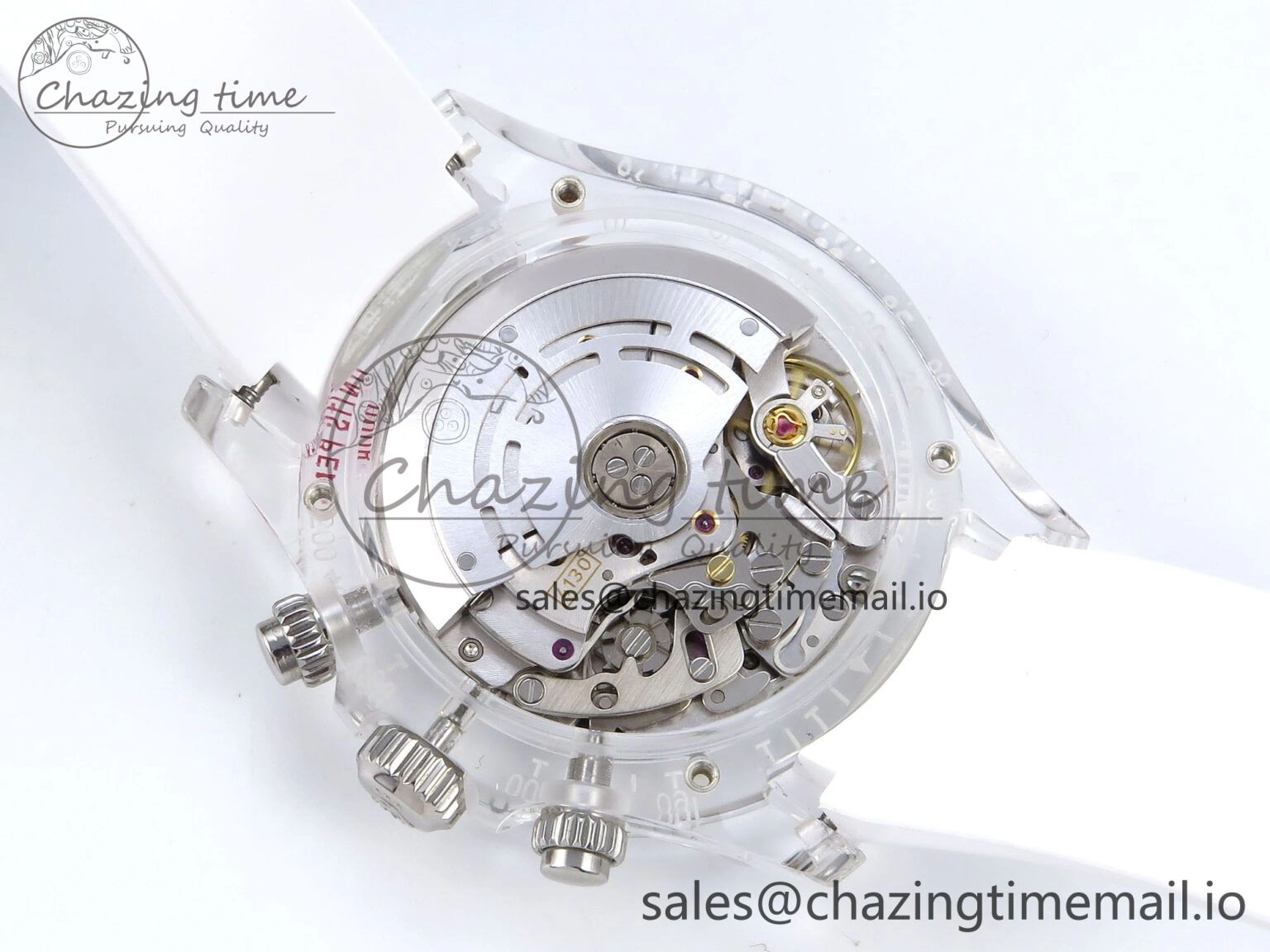 Daytona AET Remould N6F 1:1 Best Edition Meteorite Dial on White Rubber Strap SA4130