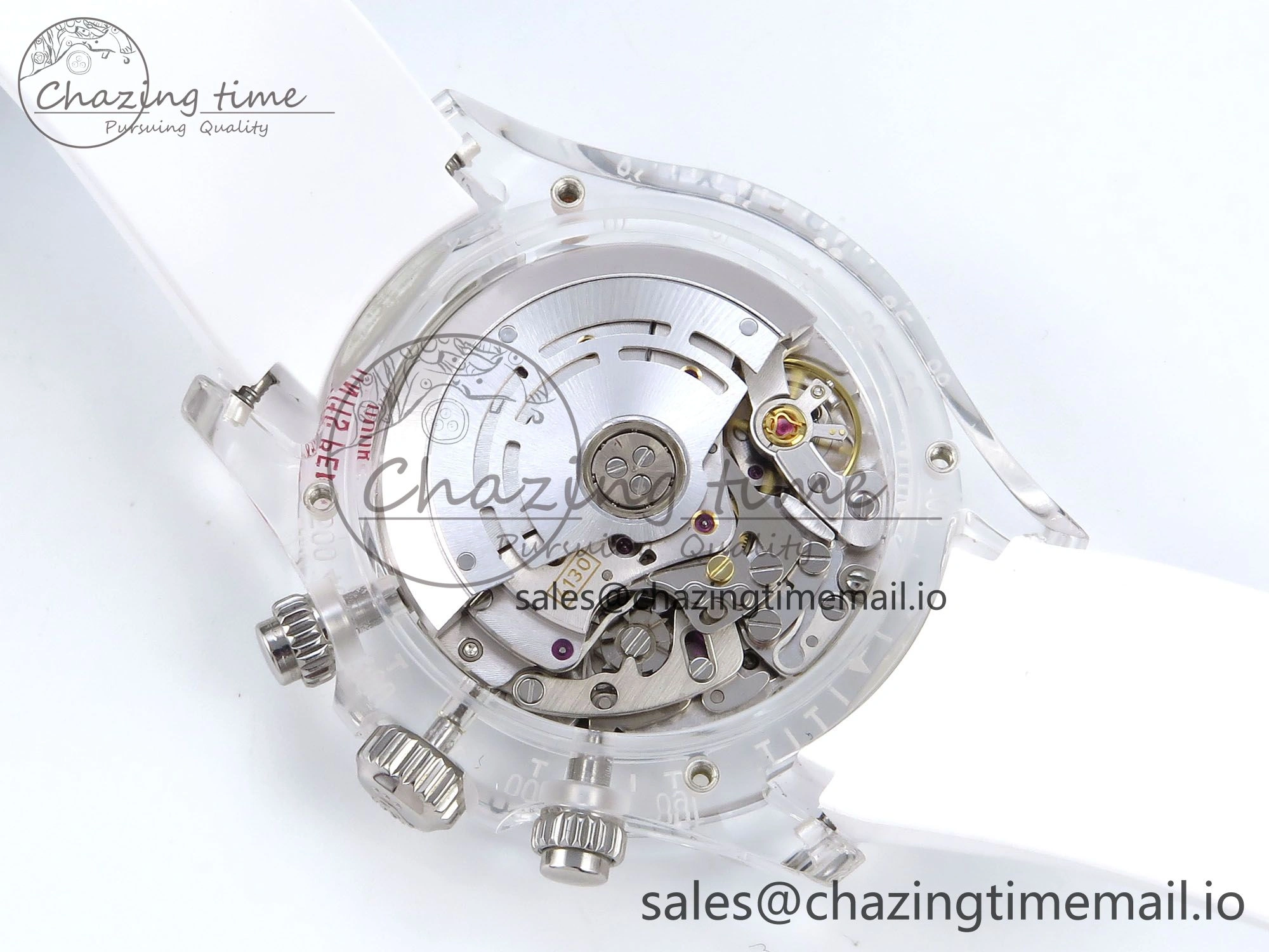 Daytona AET Remould N6F 1:1 Best Edition Meteorite Dial on White Rubber Strap SA4130
