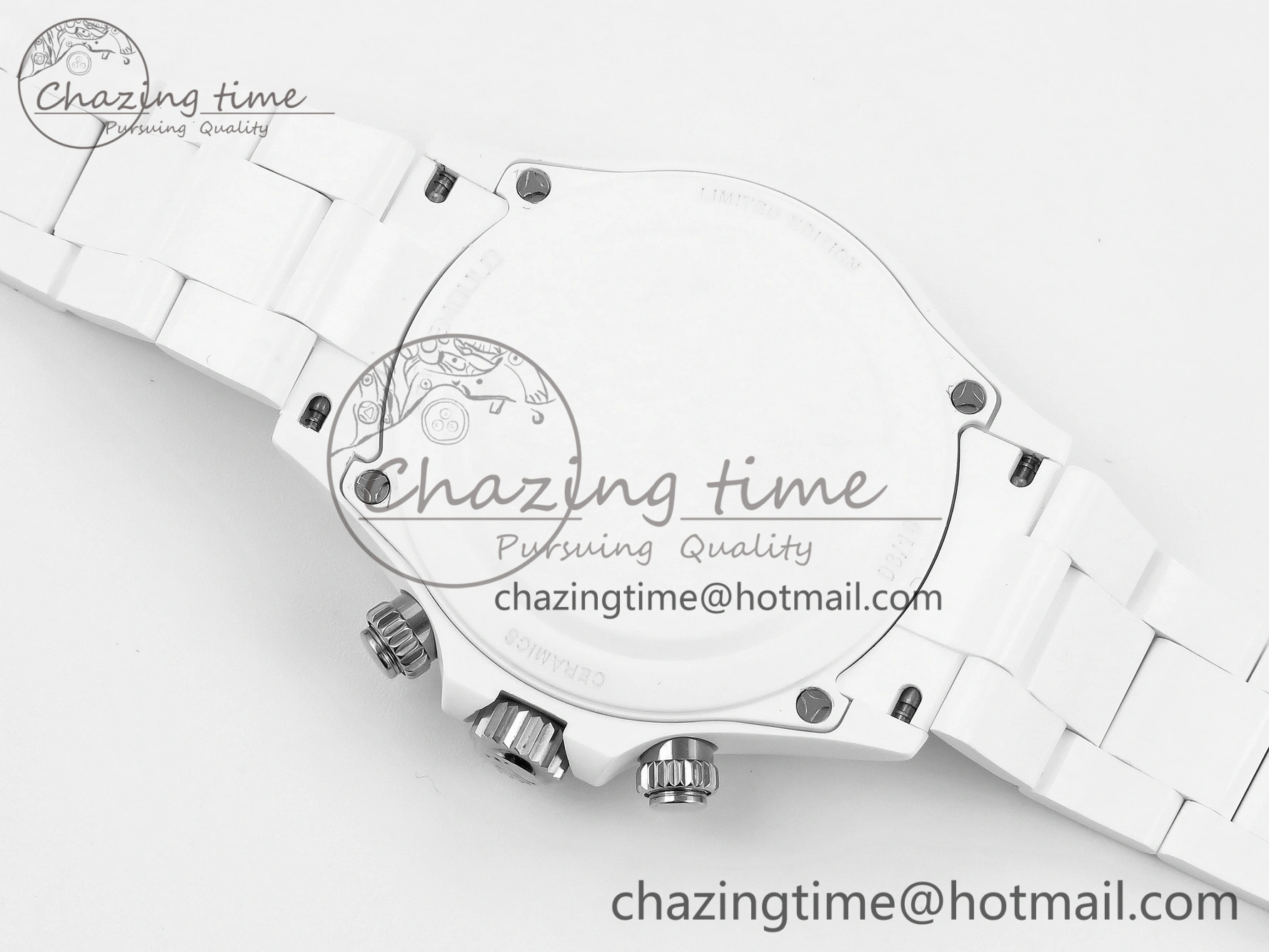 Daytona AET White Ceramic Case and Bracelet Avocado Green Dial SA4130 V2