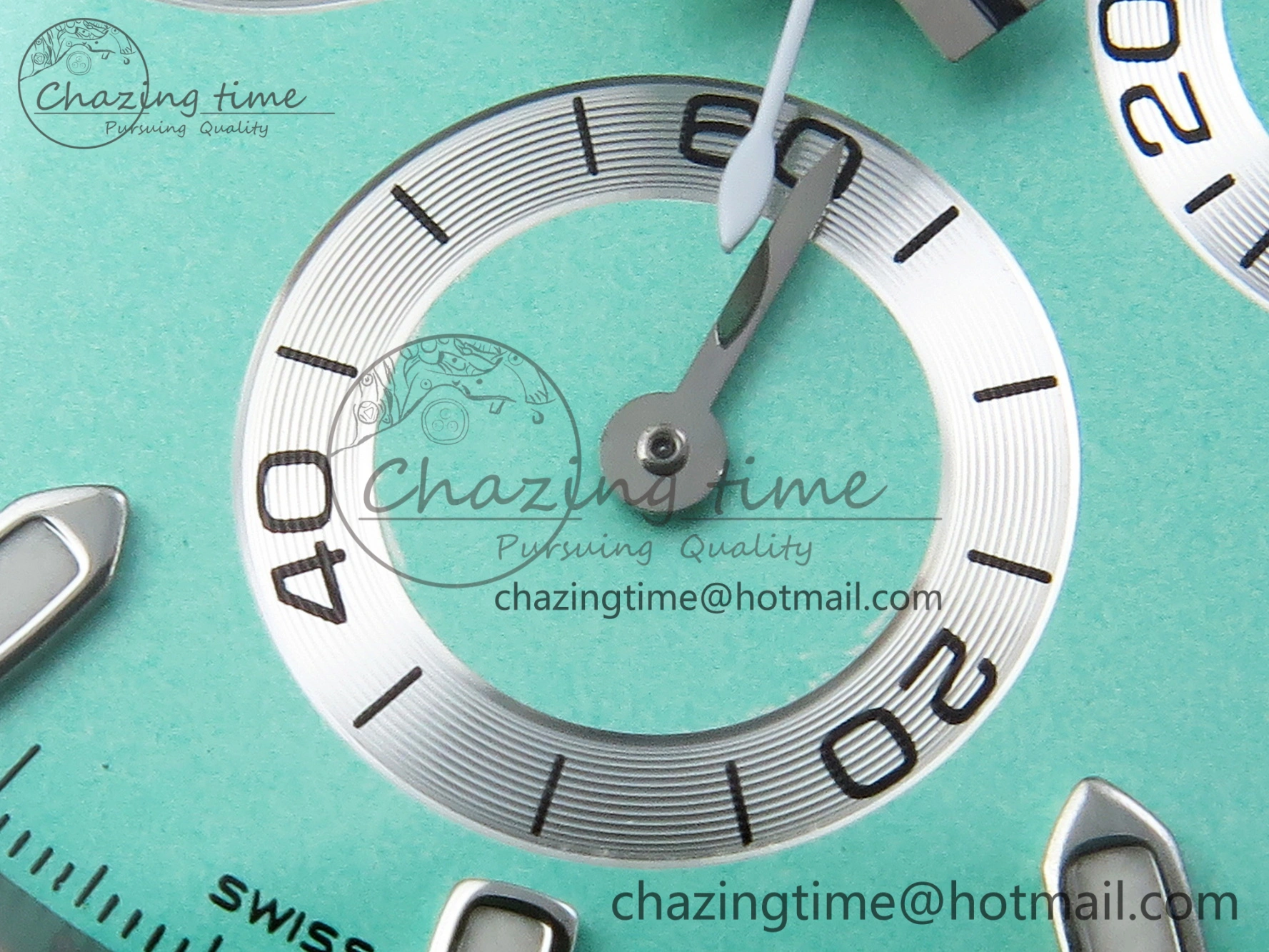 Daytona AET White Ceramic Case and Bracelet Avocado Green Dial SA4130 V2