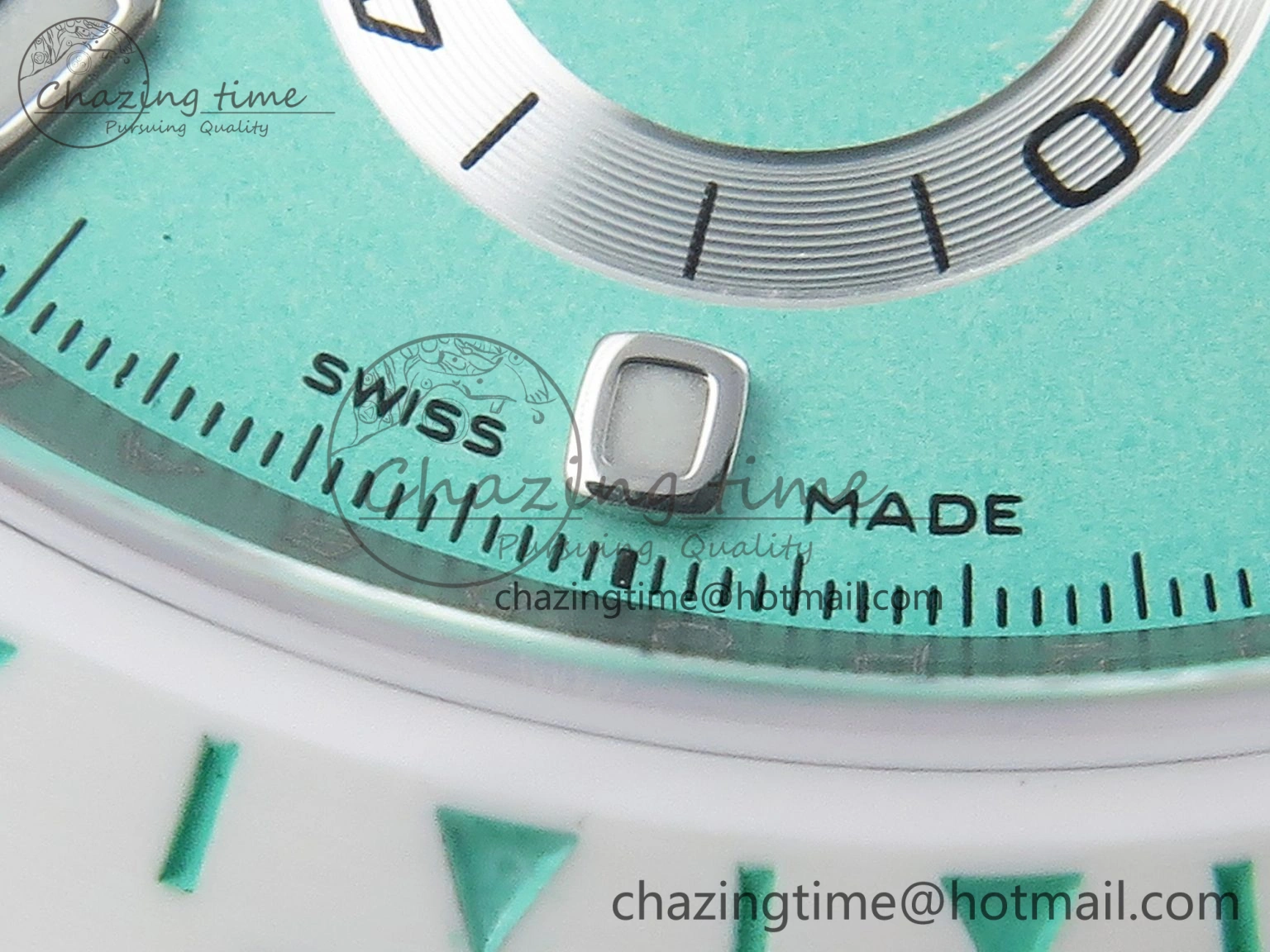 Daytona AET White Ceramic Case and Bracelet Avocado Green Dial SA4130 V2