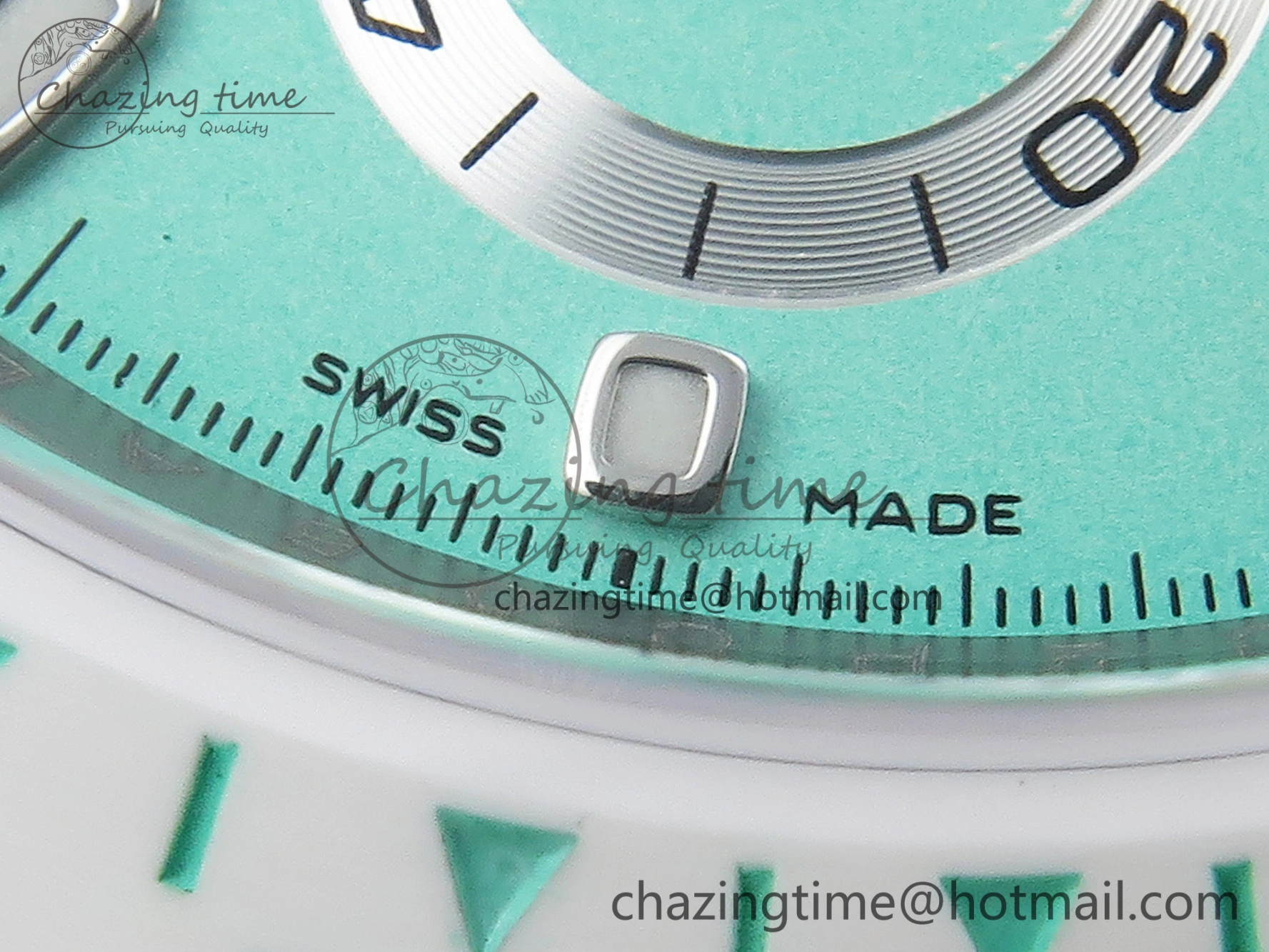 Daytona AET White Ceramic Case and Bracelet Avocado Green Dial SA4130 V2