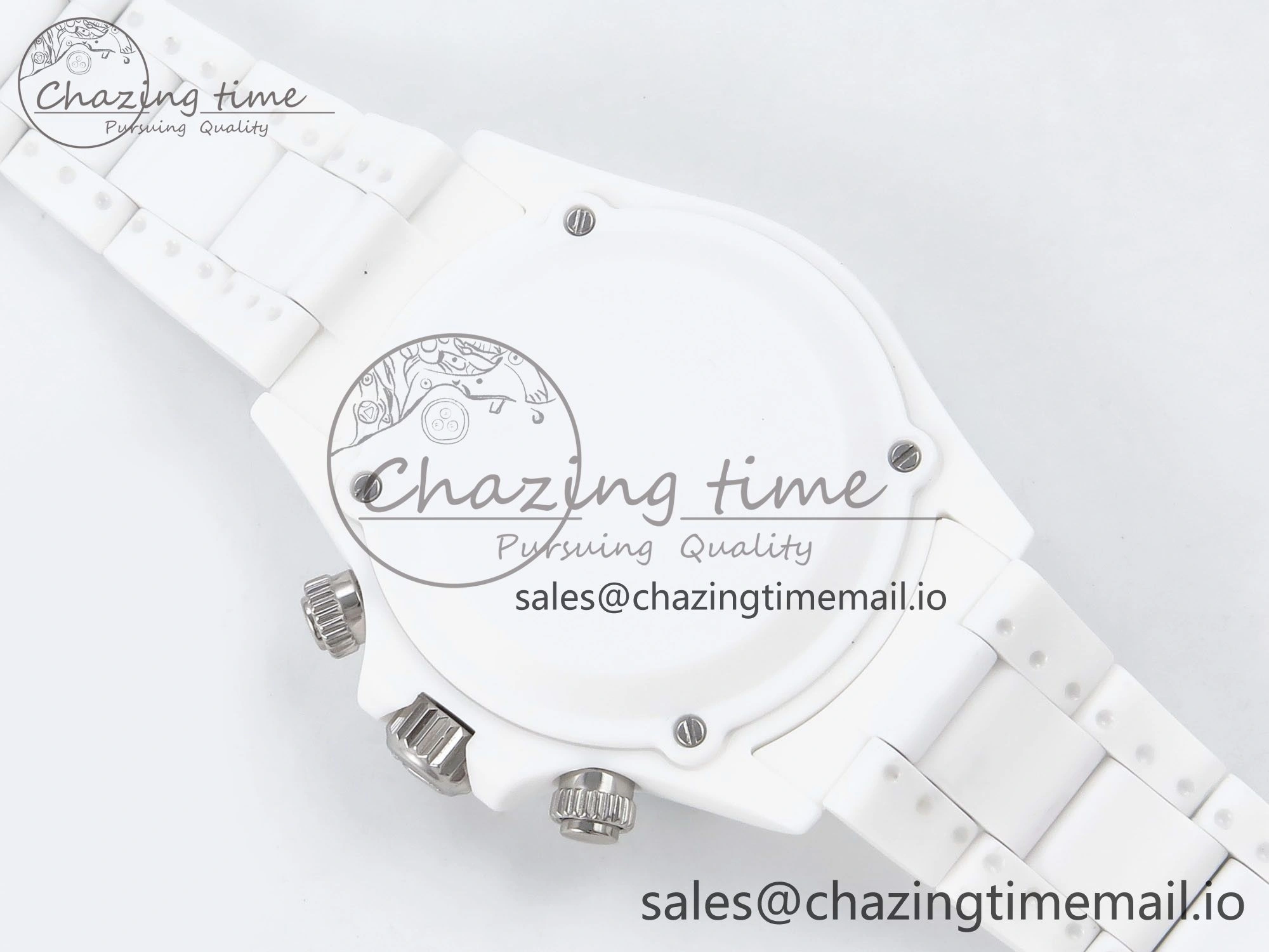 Daytona AET White Ceramic Case and Bracelet Black Dial N6F Best Edition SA4130
