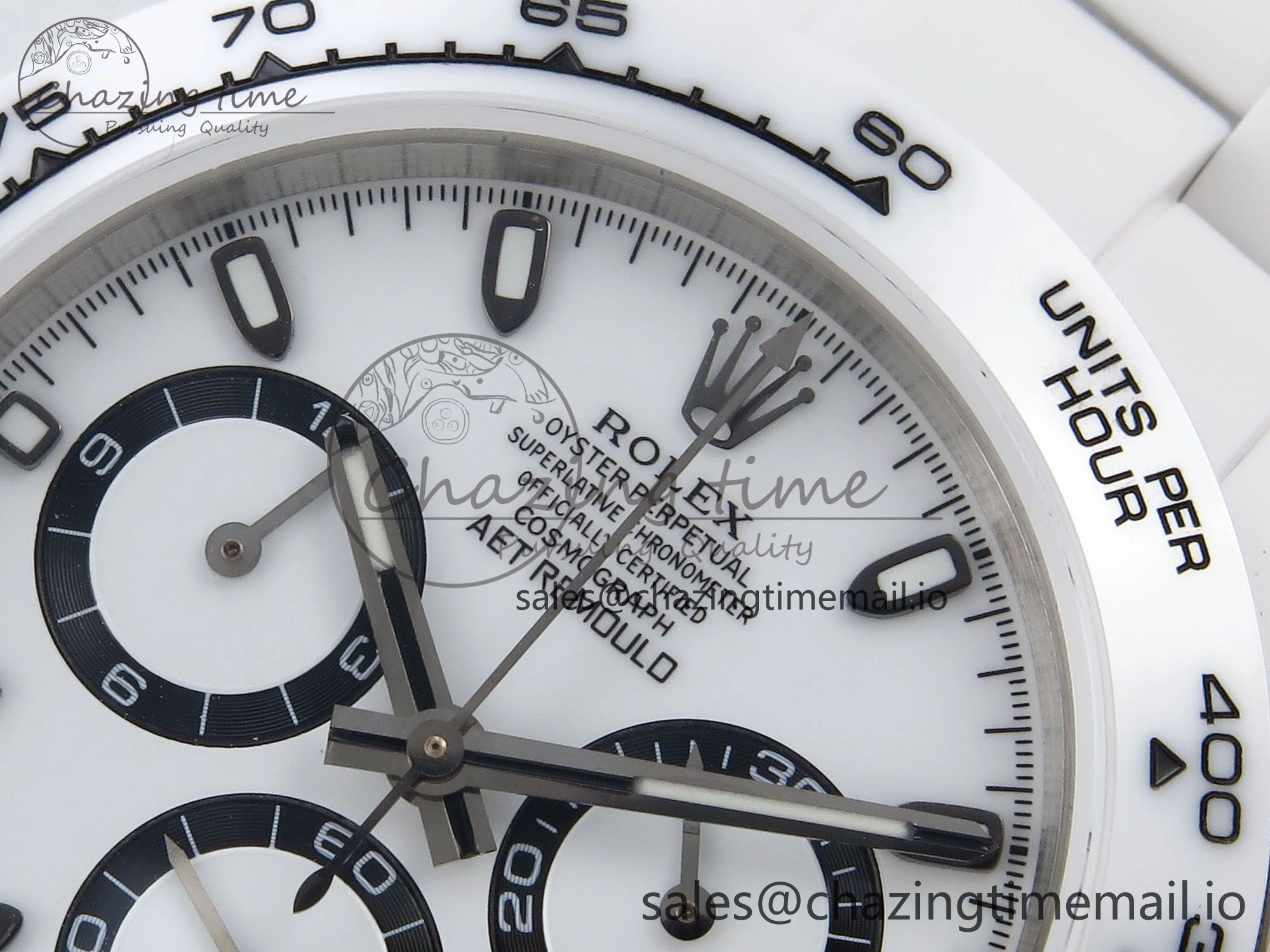 Daytona AET White Ceramic Case and Bracelet Black Dial N6F Best Edition SA4130