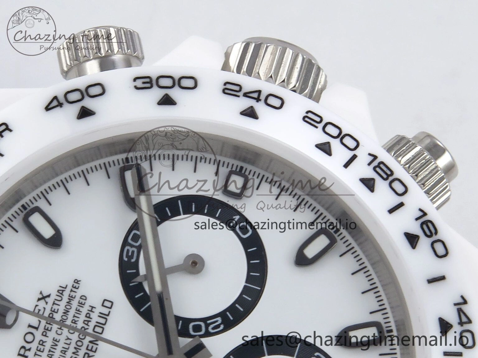 Daytona AET White Ceramic Case and Bracelet Black Dial N6F Best Edition SA4130
