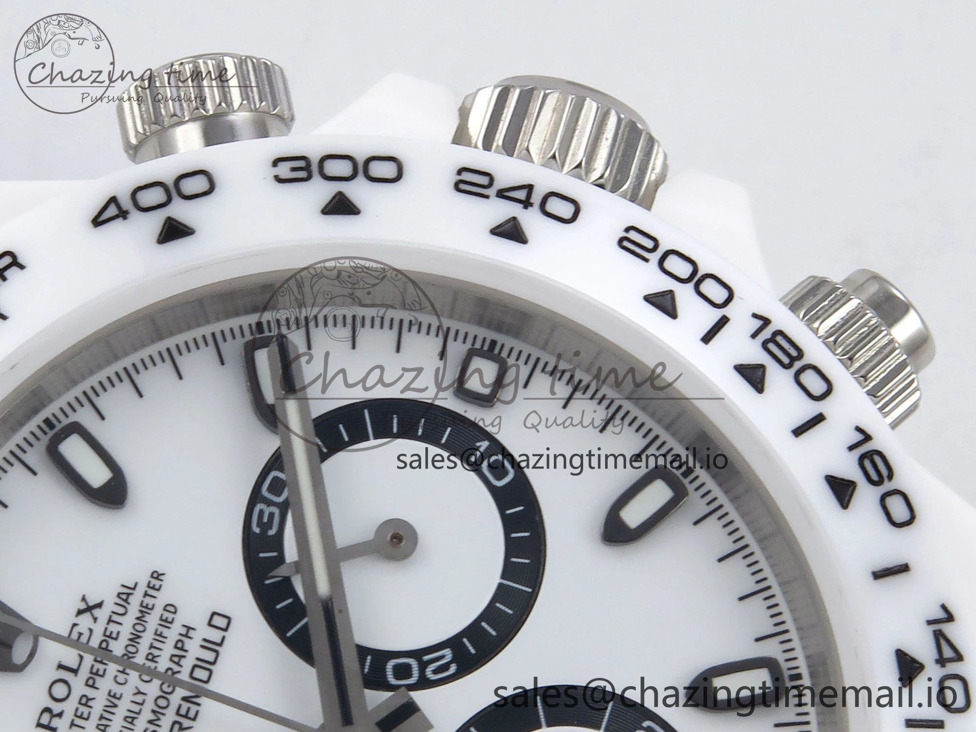 Daytona AET White Ceramic Case and Bracelet Black Dial N6F Best Edition SA4130