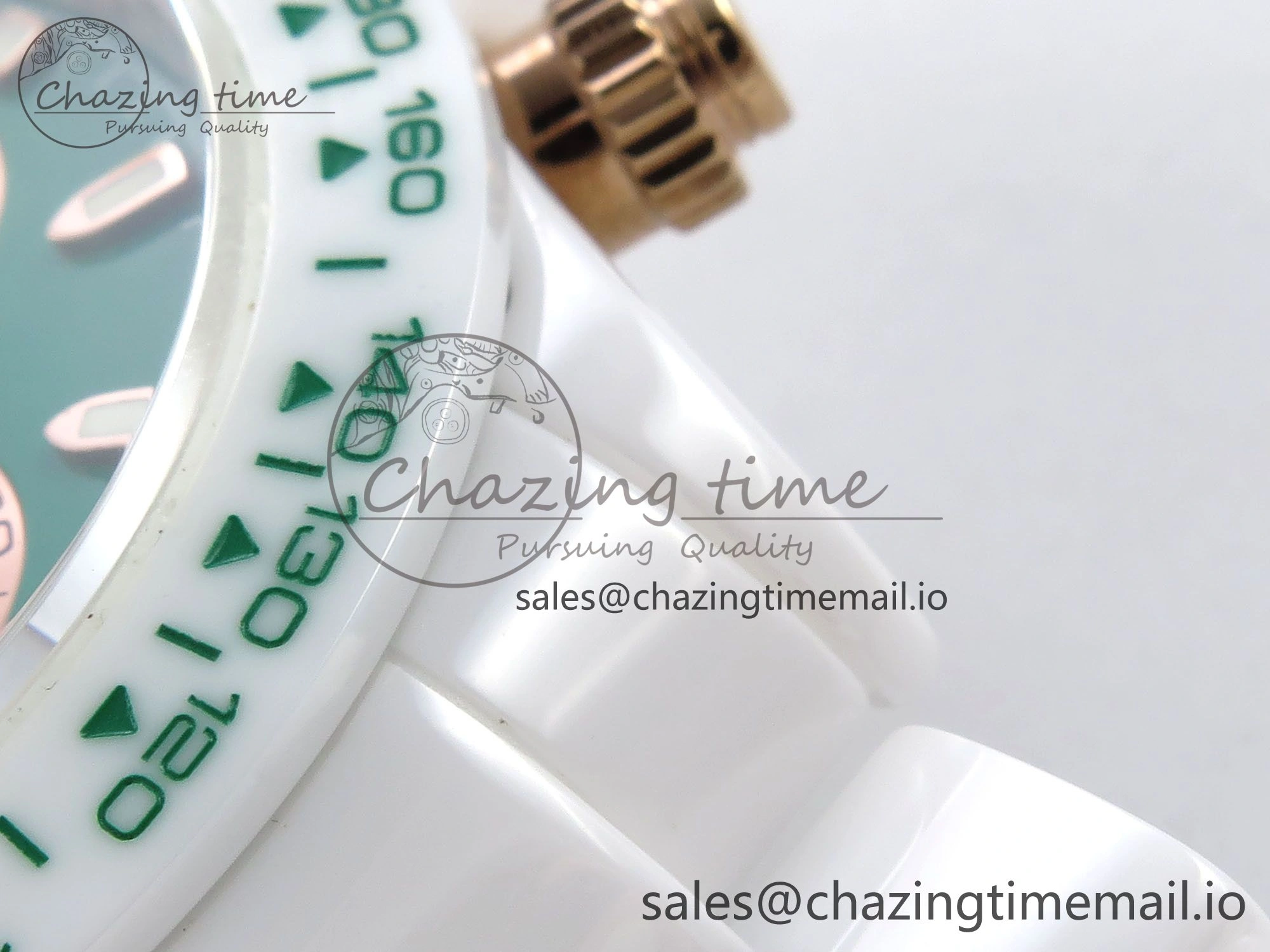 Daytona AET White Ceramic Case and Bracelet Green Dial N6F Best Edition SA4130