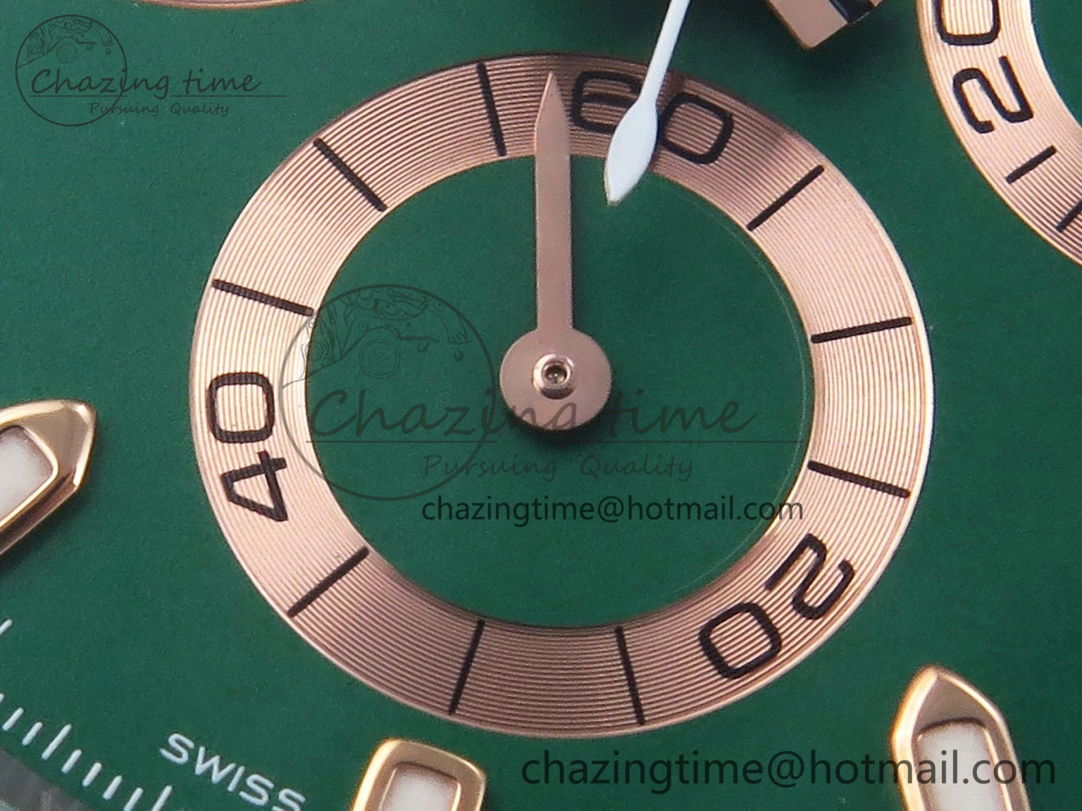 Daytona AET White Ceramic Case and Bracelet Green Dial SA4130 V2