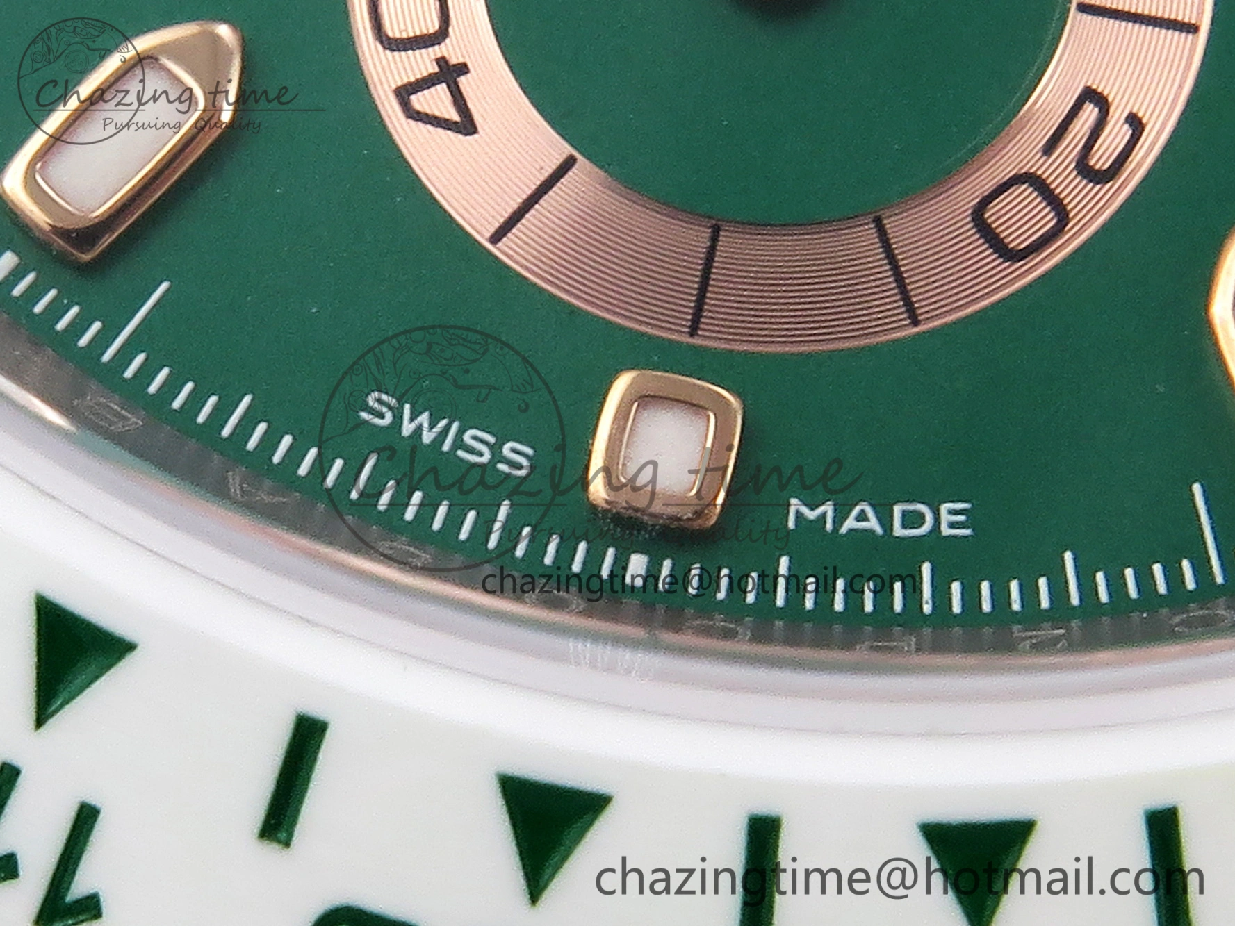 Daytona AET White Ceramic Case and Bracelet Green Dial SA4130 V2
