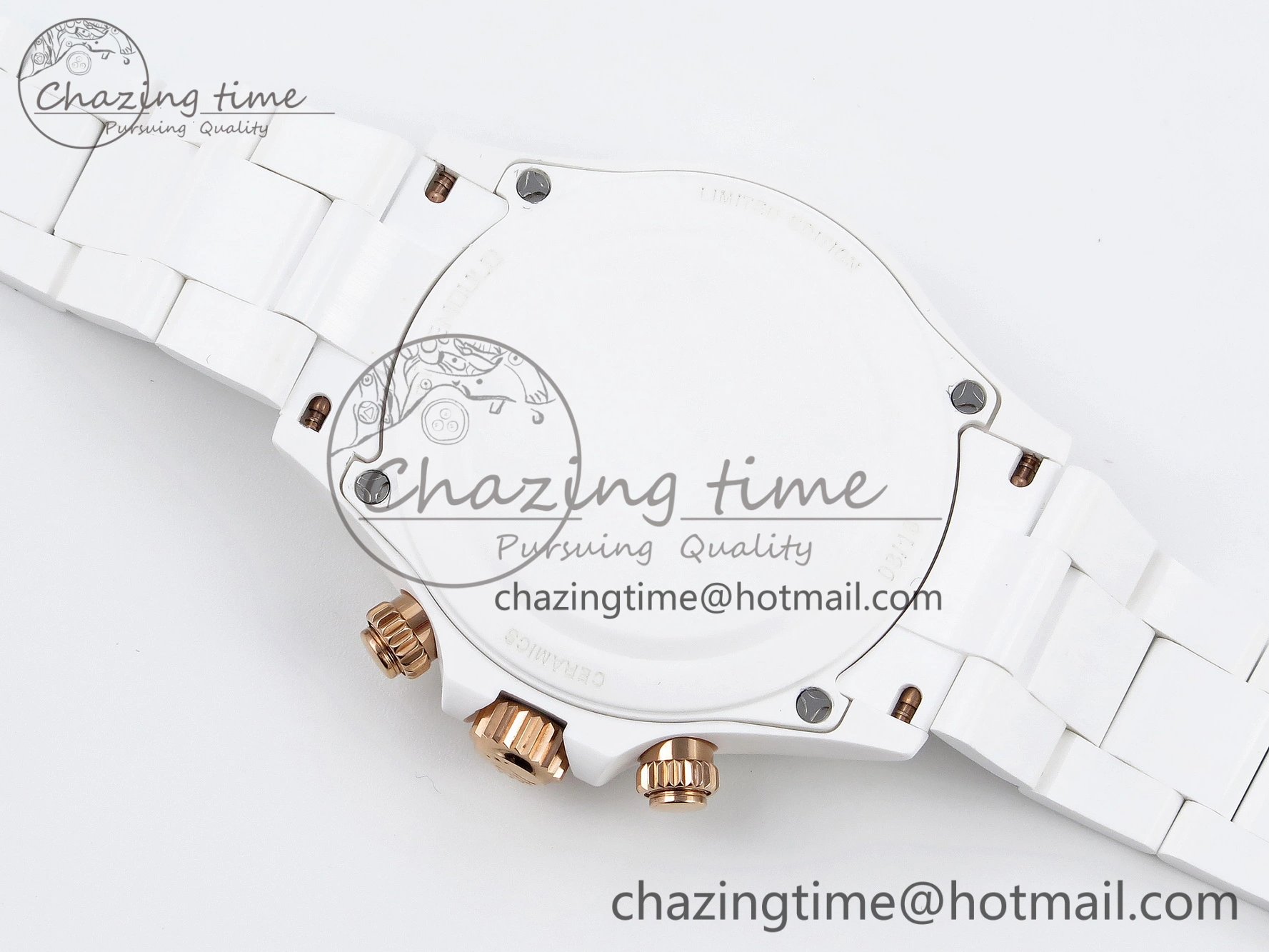 Daytona AET White Ceramic Case and Bracelet Green Dial SA4130 V2