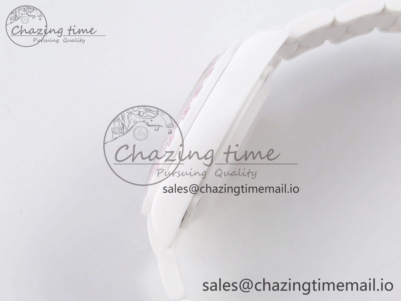 Daytona AET White Ceramic Case and Bracelet Pink Dial N6F Best Edition SA4130