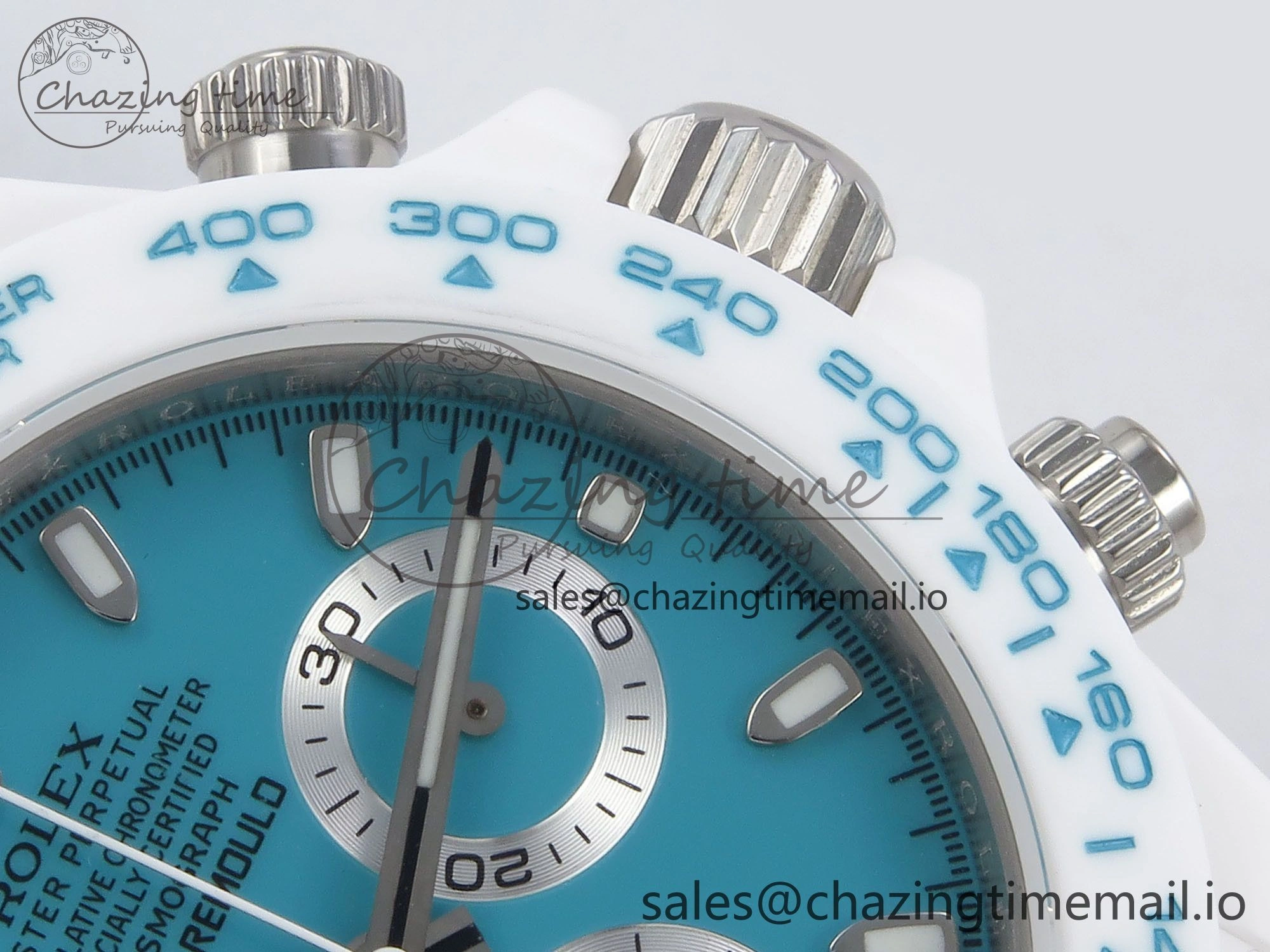 Daytona AET White Ceramic Case and Bracelet Tiffany Blue Dial N6F Best Edition SA4130