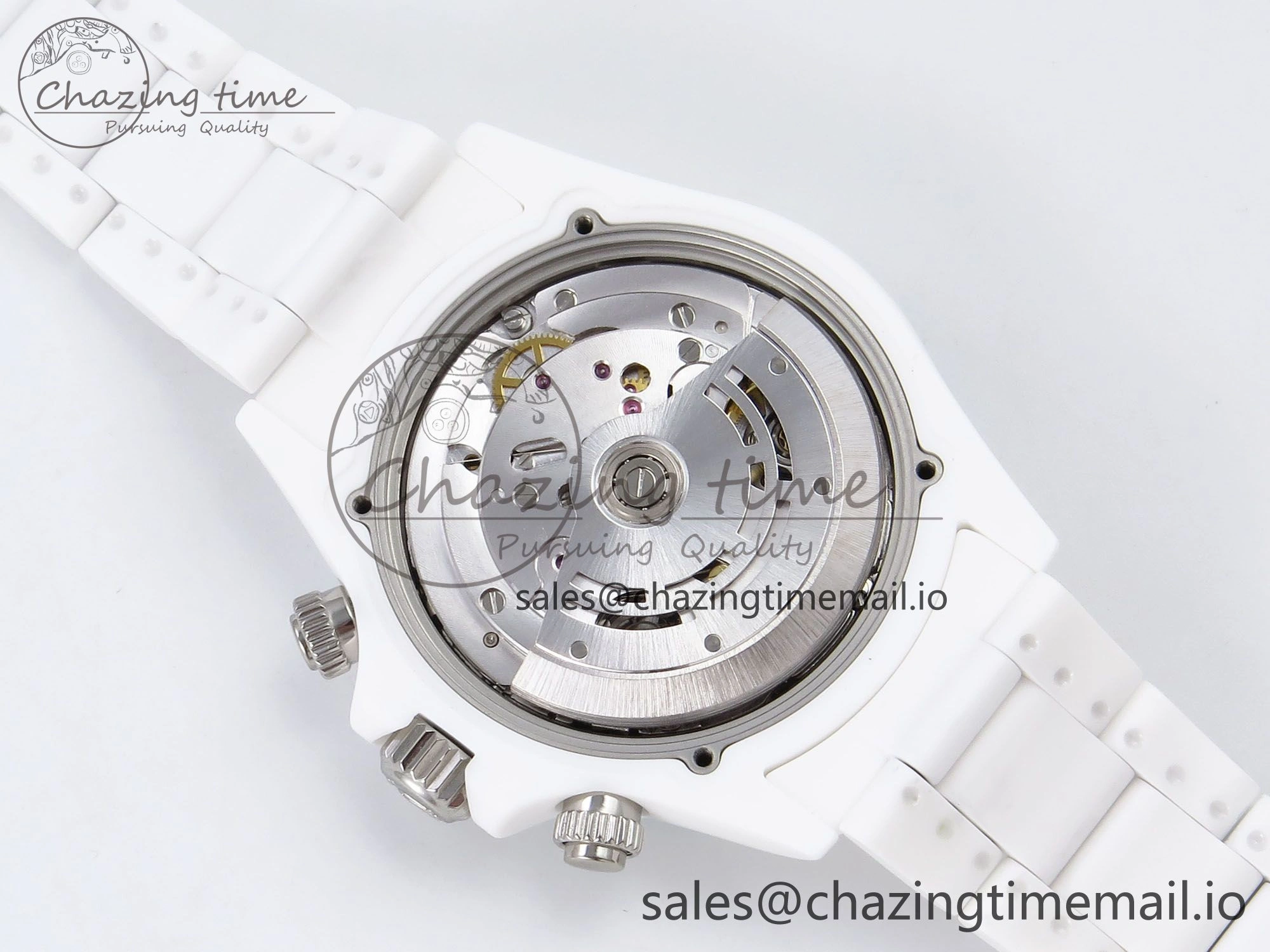 Daytona AET White Solid Ceramic Case and Bracelet Avocado Green Dial N6F 1:1 Best Edition DD4801