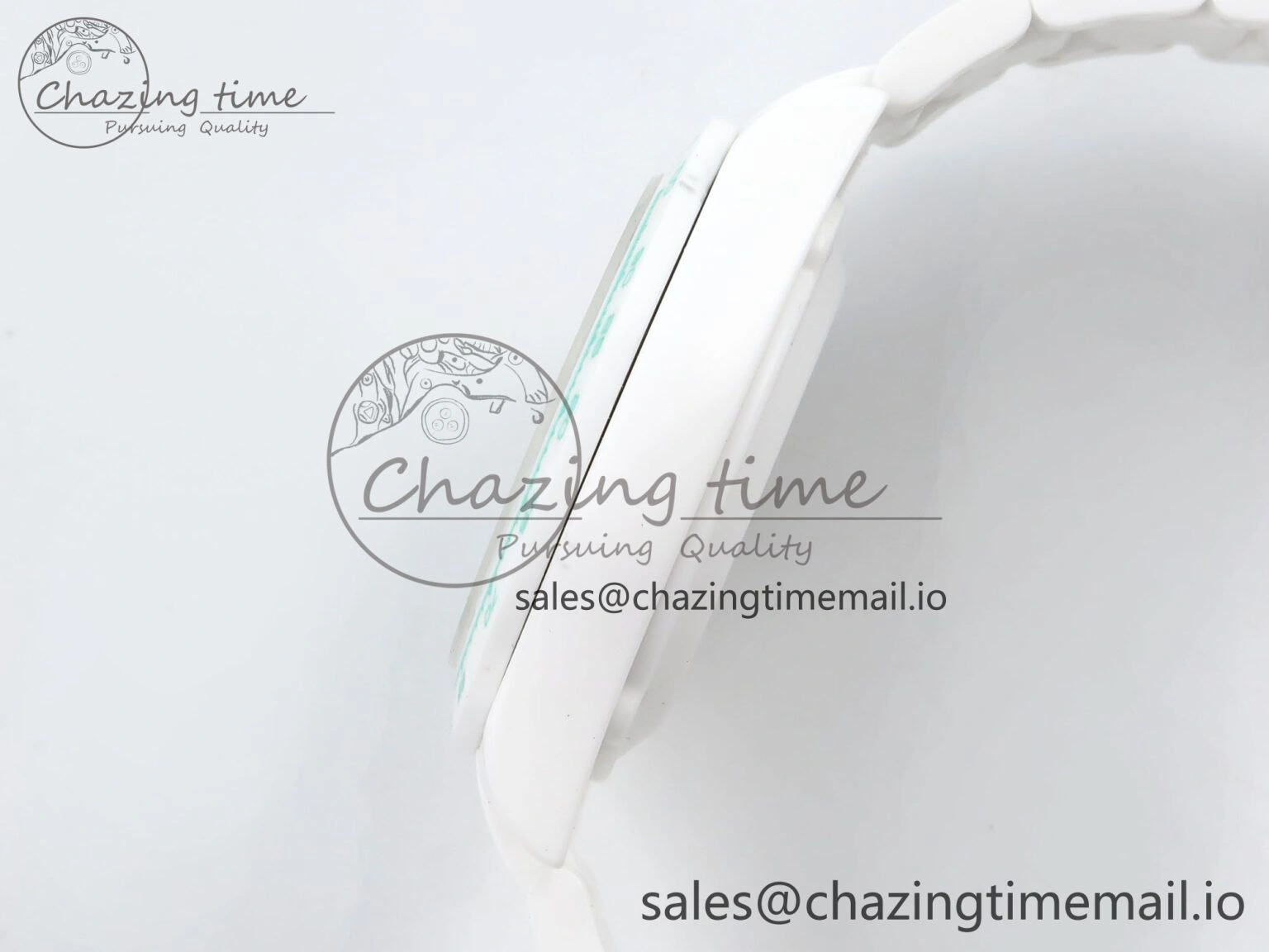 Daytona AET White Solid Ceramic Case and Bracelet Avocado Green Dial N6F 1:1 Best Edition DD4801