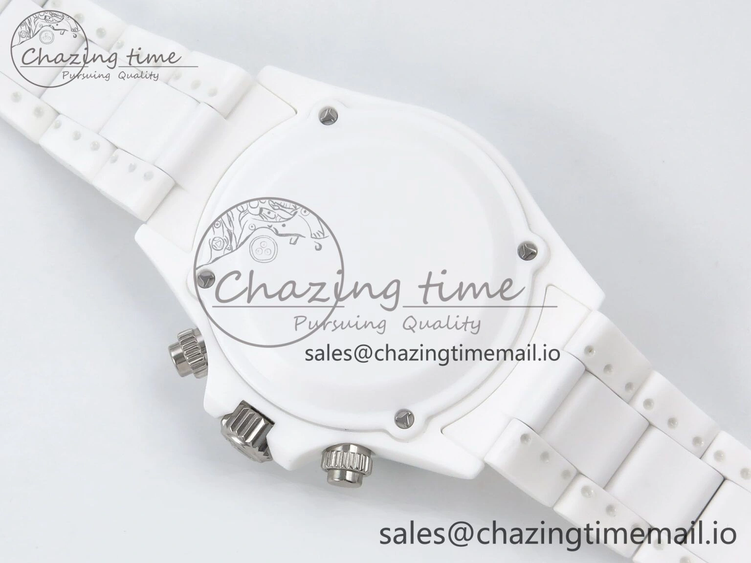 Daytona AET White Solid Ceramic Case and Bracelet Avocado Green Dial N6F 1:1 Best Edition DD4801
