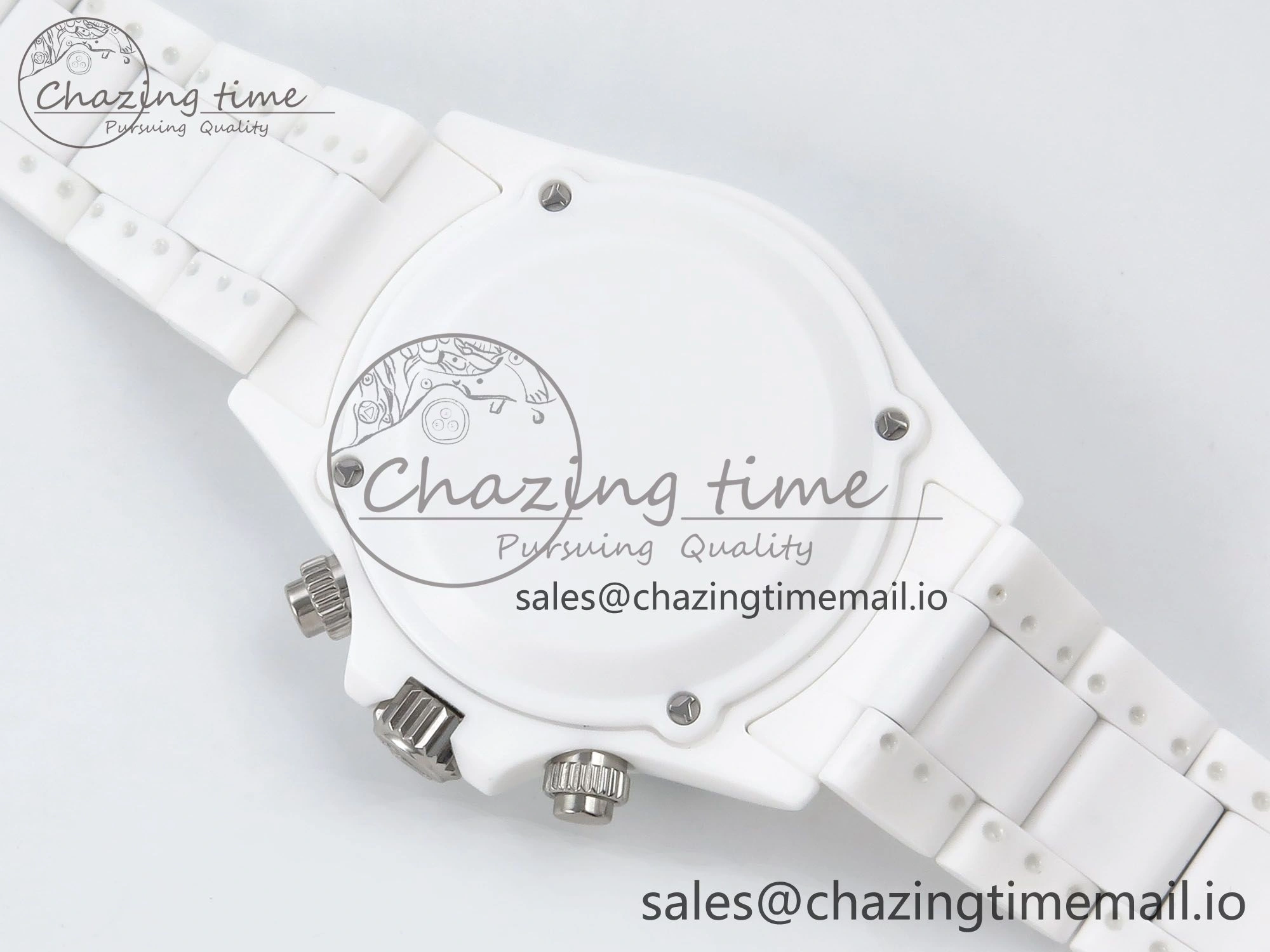 Daytona AET White Solid Ceramic Case and Bracelet Avocado Green Dial N6F 1:1 Best Edition DD4801
