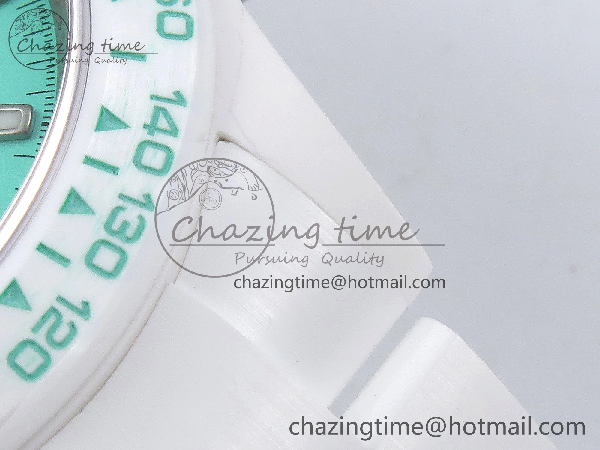 Daytona AET White Solid Ceramic Case and Bracelet Avocado Green Dial ZF 1:1 Best Edition SH4130