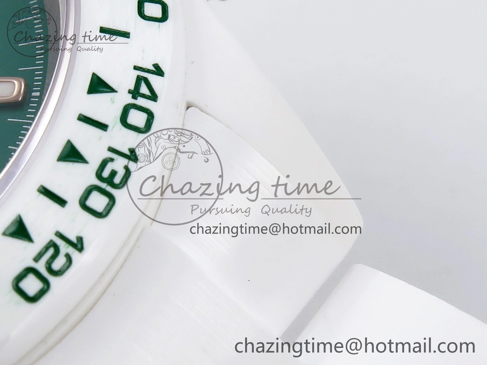 Daytona AET White Solid Ceramic Case and Bracelet Green Dial ZF 1:1 Best Edition SH4130