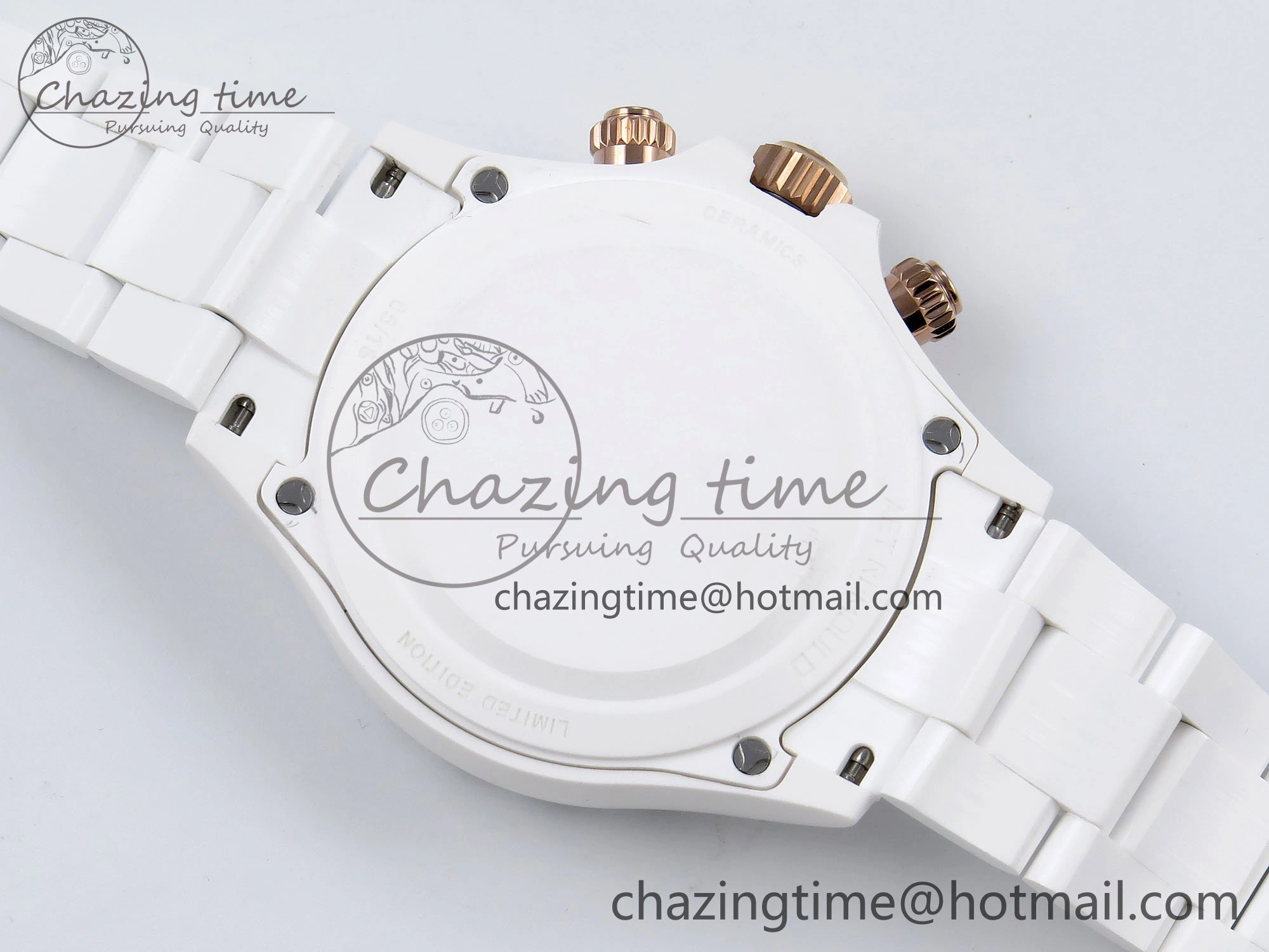 Daytona AET White Solid Ceramic Case and Bracelet Green Dial ZF 1:1 Best Edition SH4130