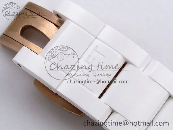 Daytona AET White Solid Ceramic Case and Bracelet Pink Dial ZF 1:1 Best Edition SH4130