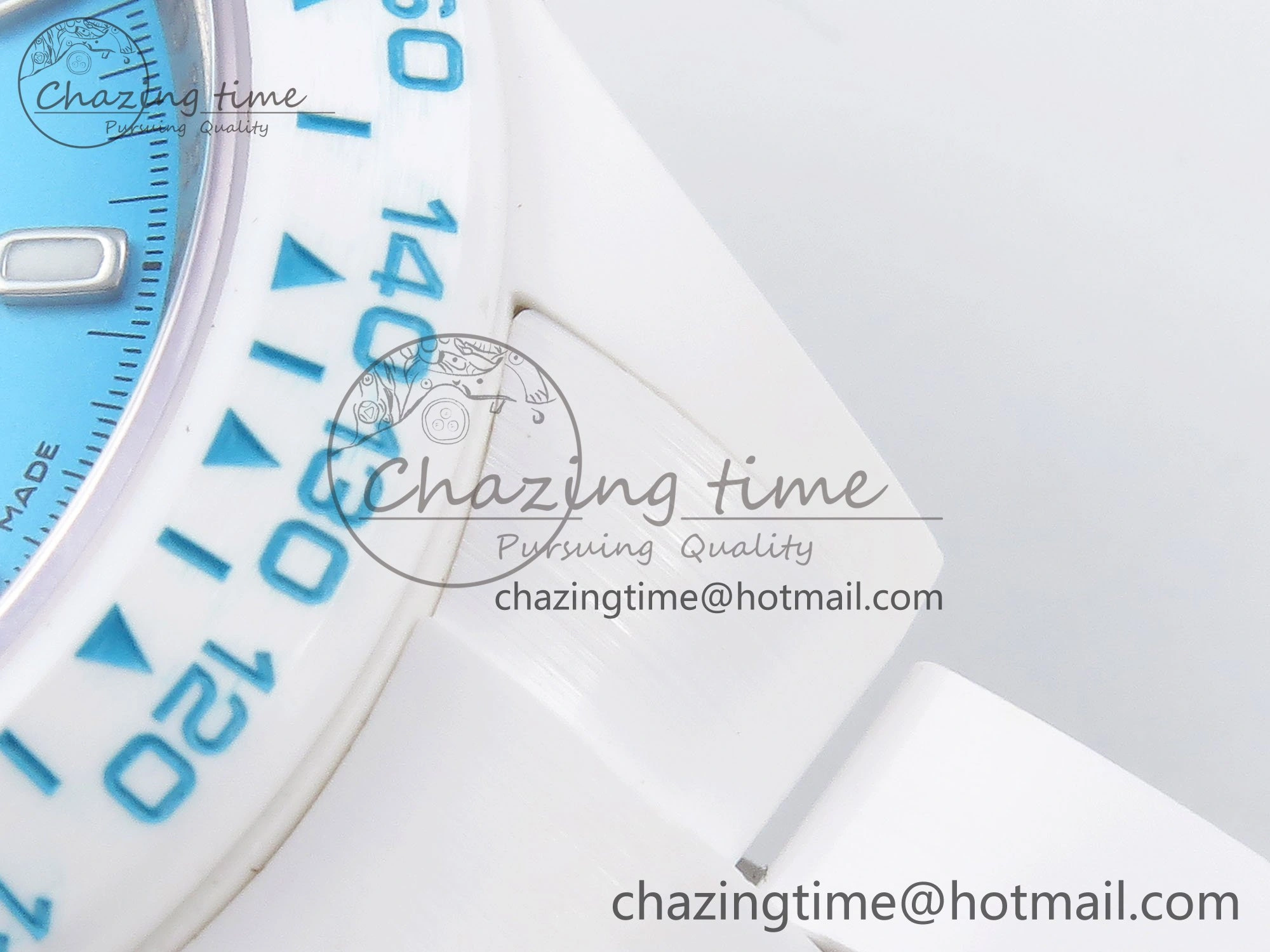 Daytona AET White Solid Ceramic Case and Bracelet Tiffany Blue Dial ZF 1:1 Best Edition SH4130