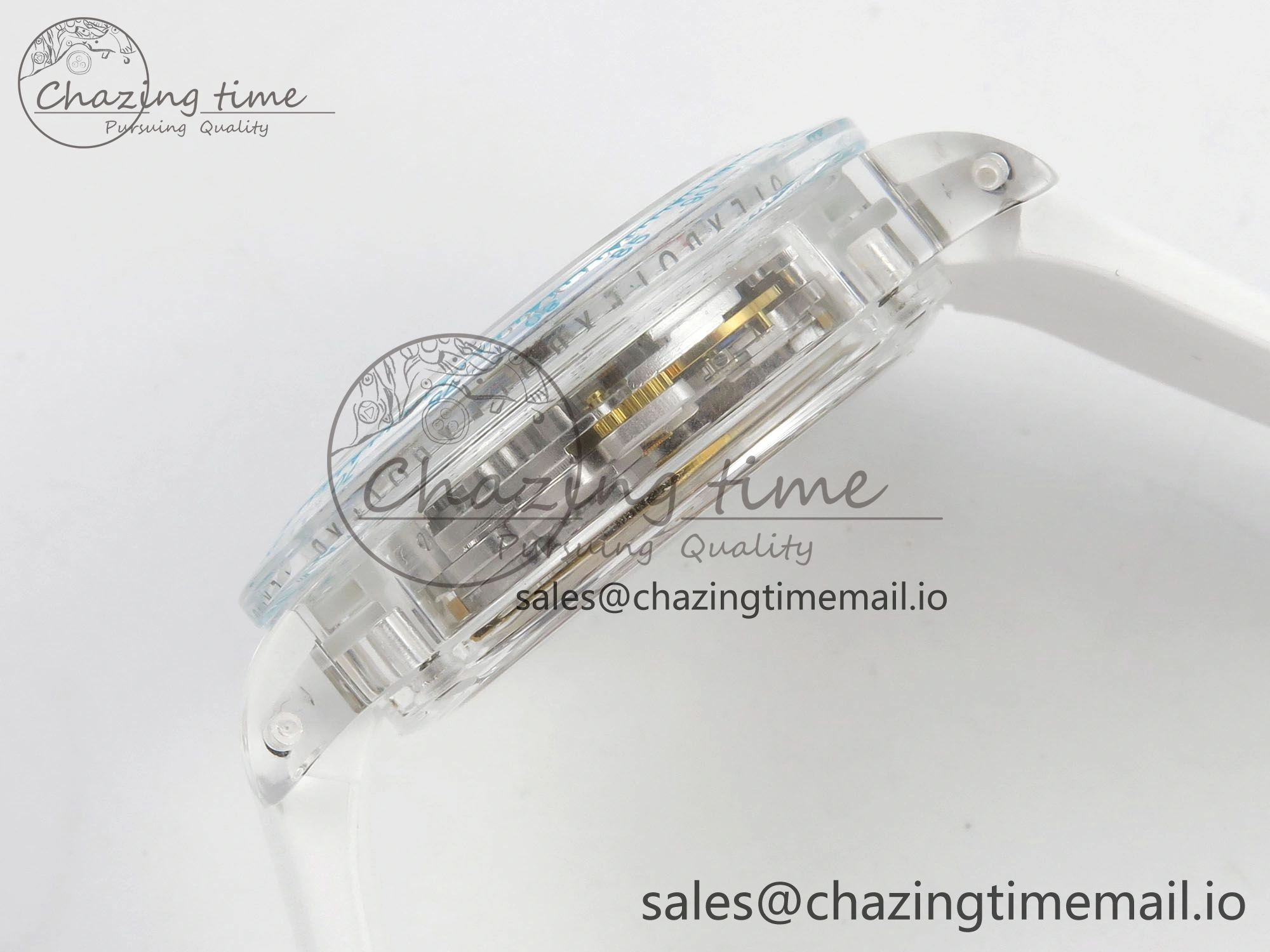 Daytona Aet Remould Transparent SONIC Best Edition Skeleton Dial on White Rubber Strap SA4130