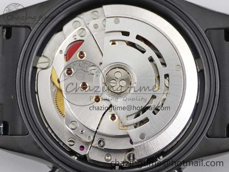 Daytona All Black PVD TWF Best Edition Purple Diamonds Bezel Black Dial on PVD Bracelet SA4130