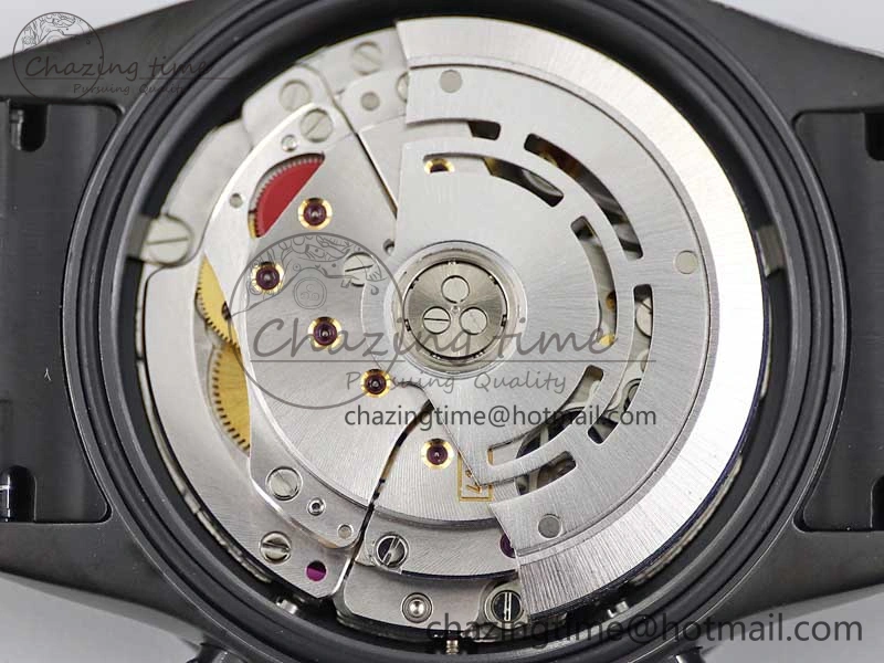 Daytona All Black PVD TWF Best Edition Purple Diamonds Bezel Black Dial on PVD Bracelet SA4130
