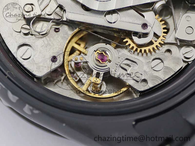 Daytona All Black PVD TWF Best Edition Rainbow Diamonds Bezel Black Dial on PVD Bracelet A7750
