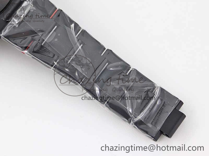 Daytona All Black PVD TWF Best Edition Rainbow Diamonds Bezel Black Dial on PVD Bracelet A7750