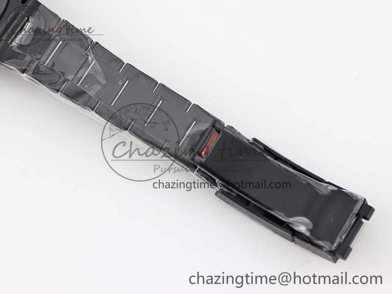 Daytona All Black PVD TWF Best Edition Rainbow Diamonds Bezel Black Dial on PVD Bracelet A7750