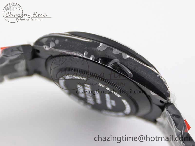 Daytona All Black PVD TWF Best Edition Rainbow Diamonds Bezel Black Dial on PVD Bracelet A7750