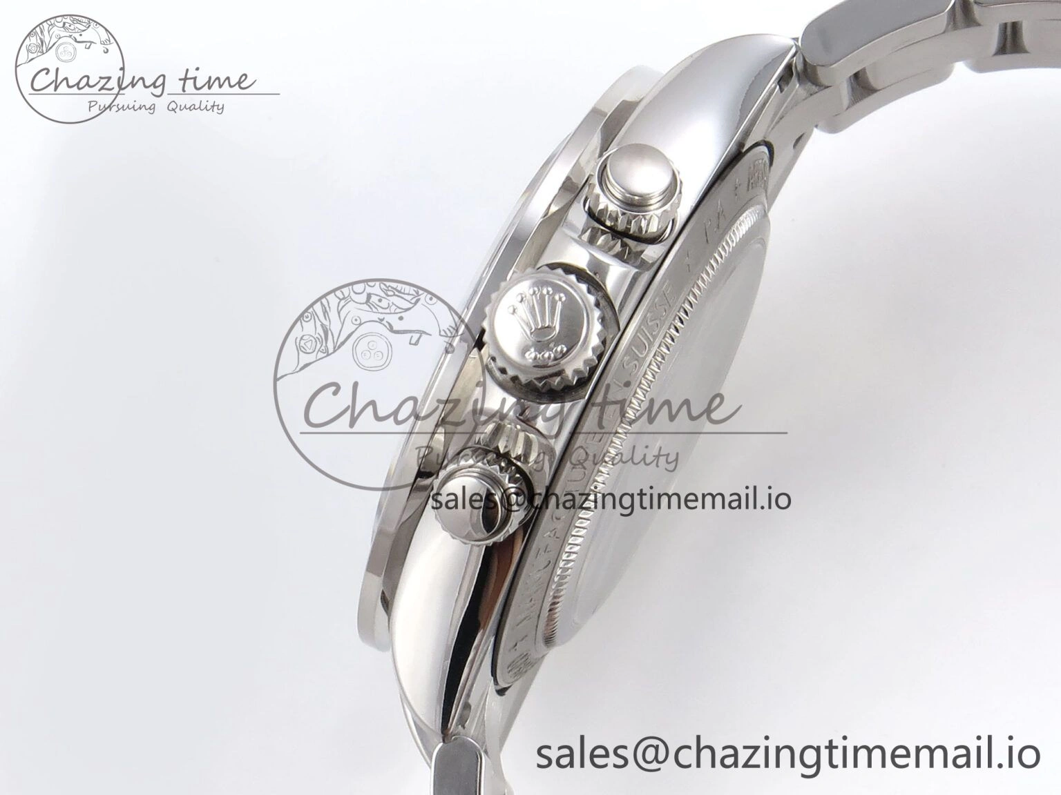 Daytona Arolla N6F Glacial Blue Crystal Skeleton Dial Diamonds Bezel Best Edition on Oyster Bracelet SA4130