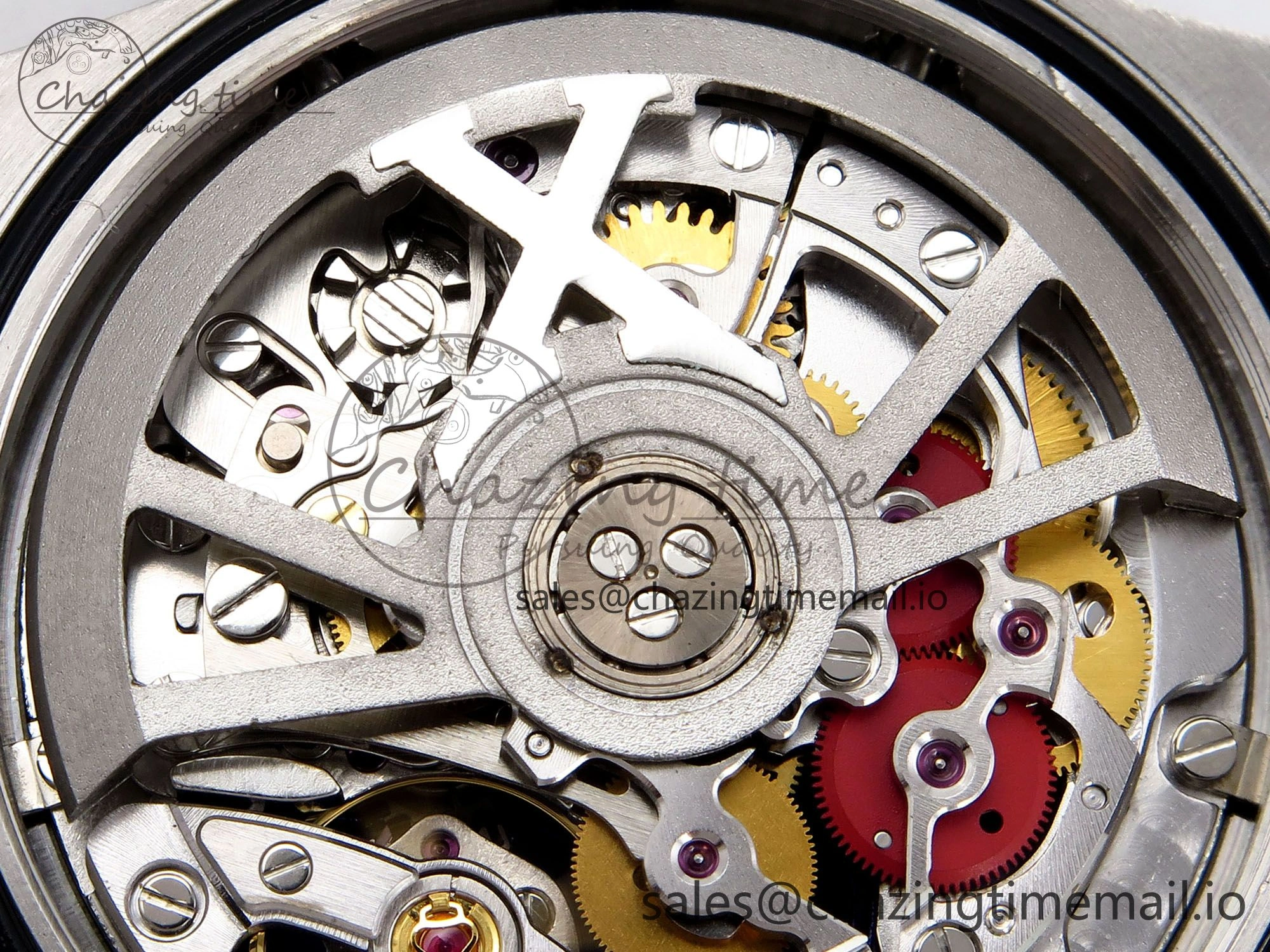 Daytona Arolla N6F Glacial Blue Crystal Skeleton Dial Diamonds Bezel Best Edition on Oyster Bracelet SA4130