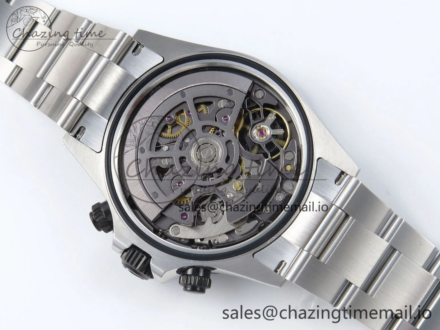 Daytona Artisans SS GETF Best Edition Skeleton Dial Black Ceramic Bezel on SS Bracelet DD4802