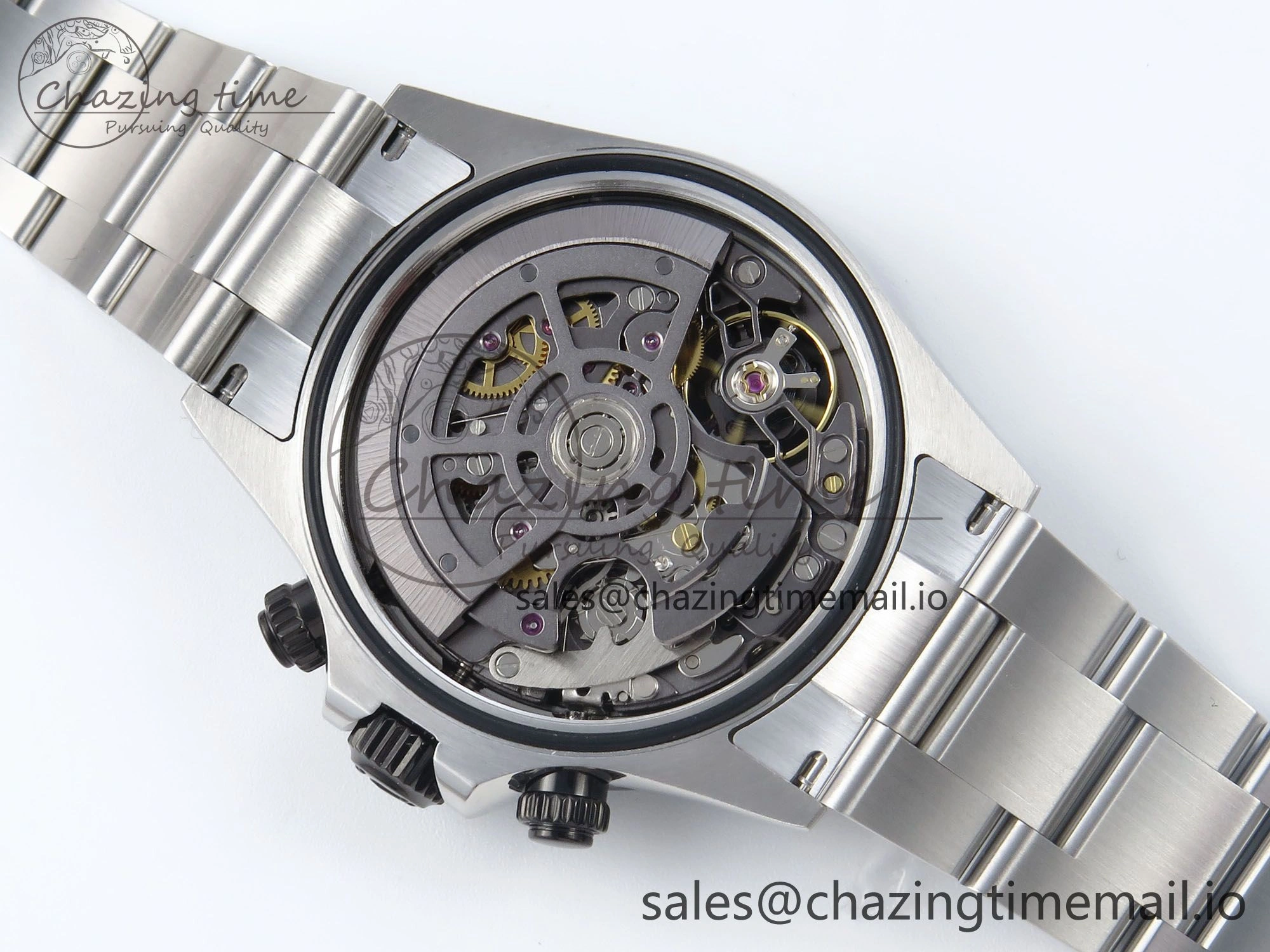 Daytona Artisans SS GETF Best Edition Skeleton Dial Black Ceramic Bezel on SS Bracelet DD4802