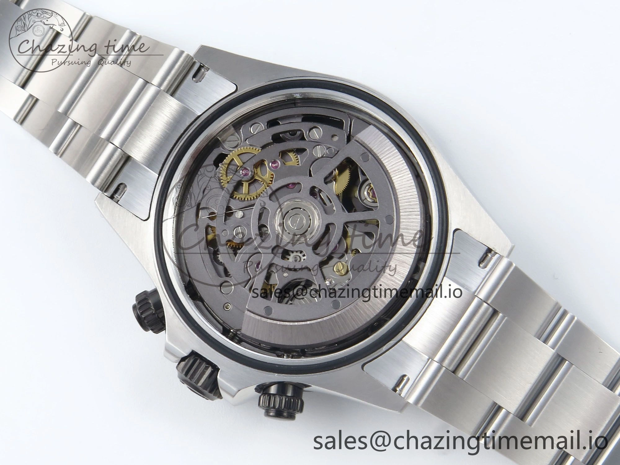 Daytona Artisans SS GETF Best Edition Skeleton Dial Black Ceramic Bezel on SS Bracelet DD4802