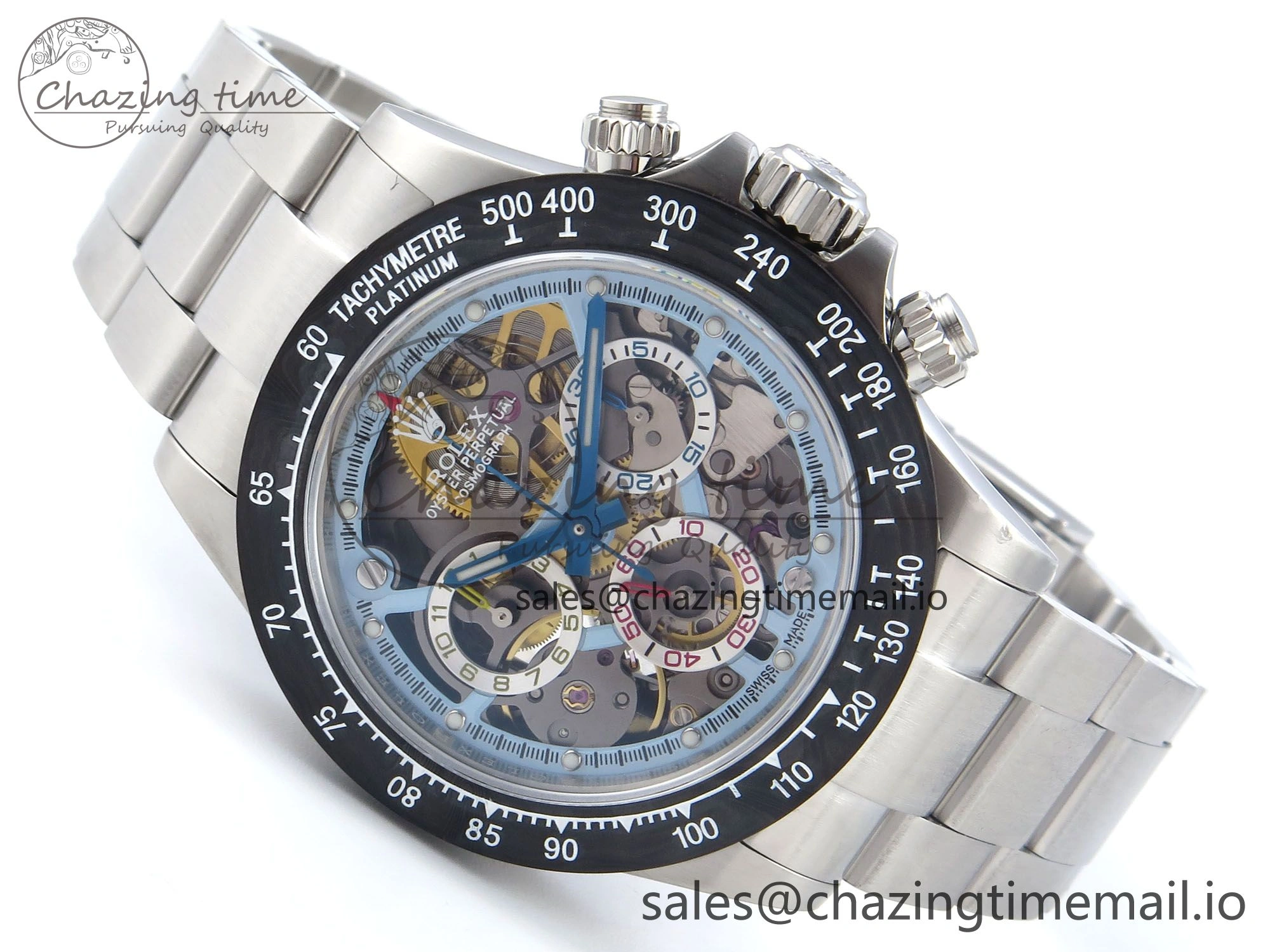 Daytona Artisans SS GETF Best Edition Skeleton Dial Carbon Bezel on SS Bracelet DD4802