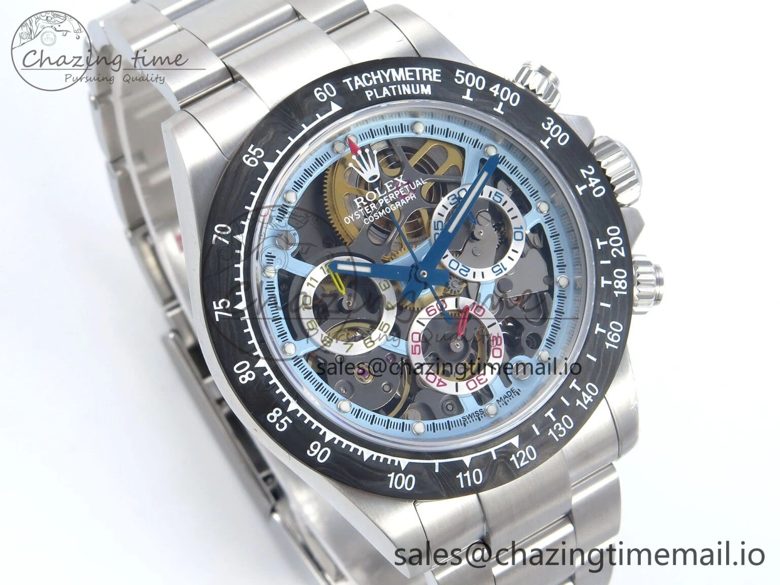 Daytona Artisans SS GETF Best Edition Skeleton Dial Carbon Bezel on SS Bracelet DD4802