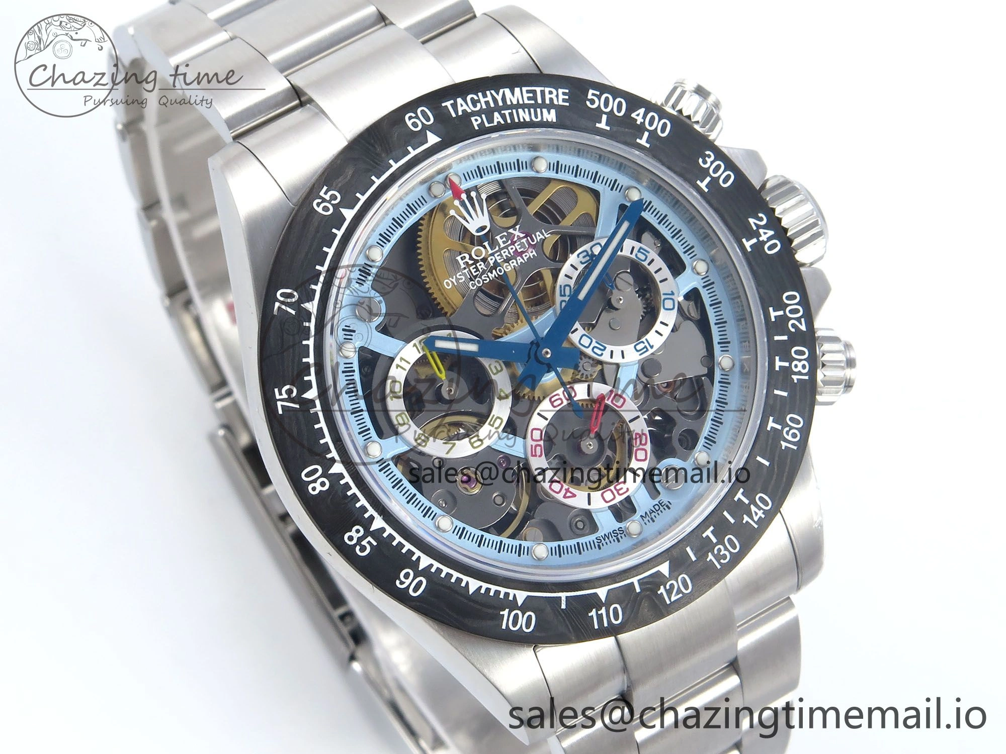 Daytona Artisans SS GETF Best Edition Skeleton Dial Carbon Bezel on SS Bracelet DD4802
