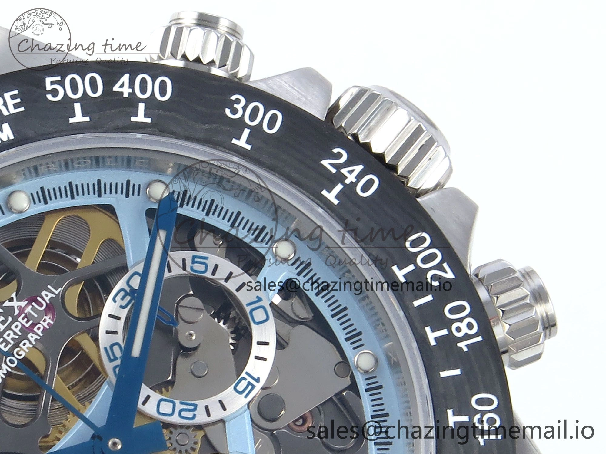 Daytona Artisans SS GETF Best Edition Skeleton Dial Carbon Bezel on SS Bracelet DD4802