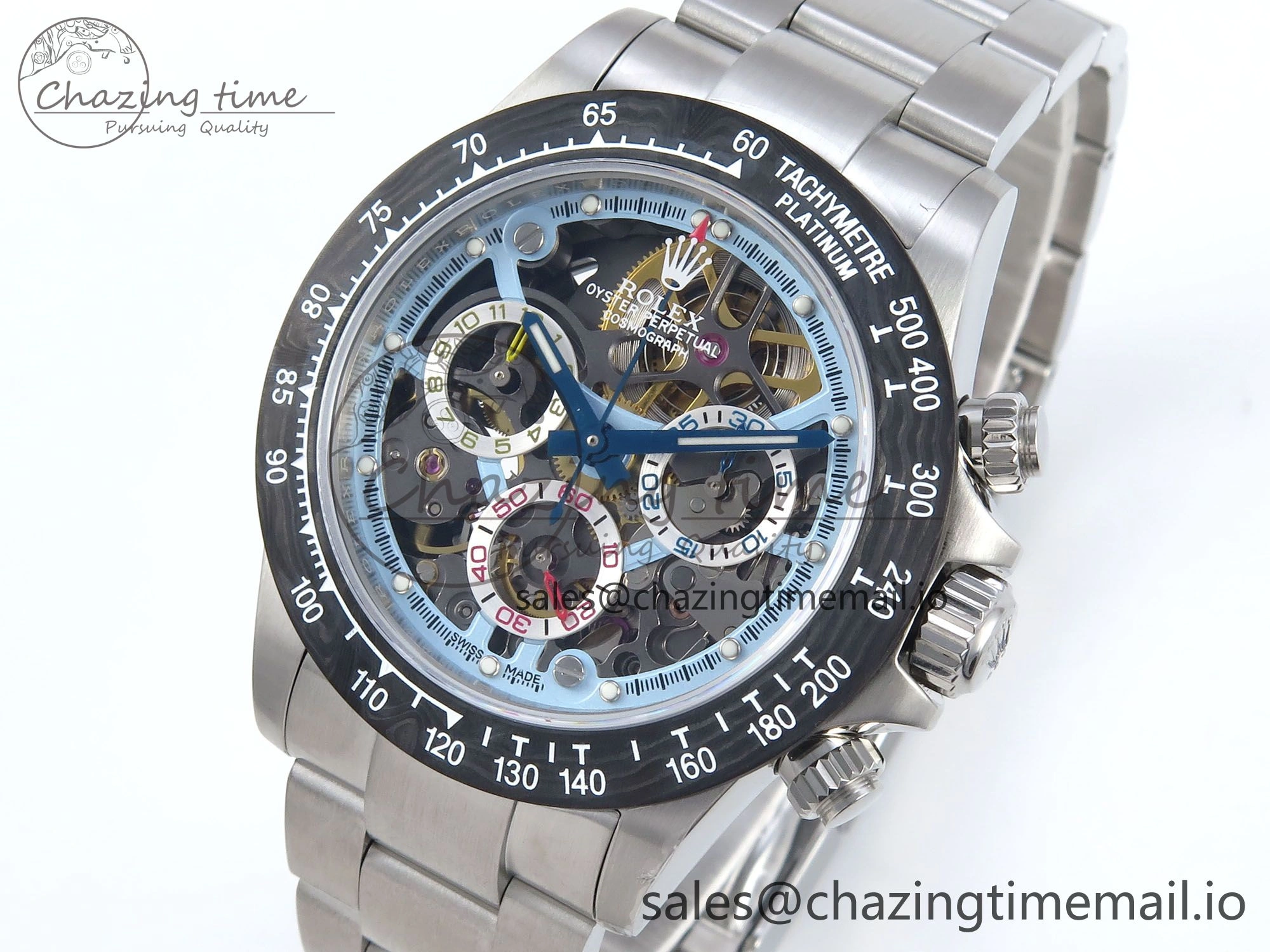 Daytona Artisans SS GETF Best Edition Skeleton Dial Carbon Bezel on SS Bracelet DD4802