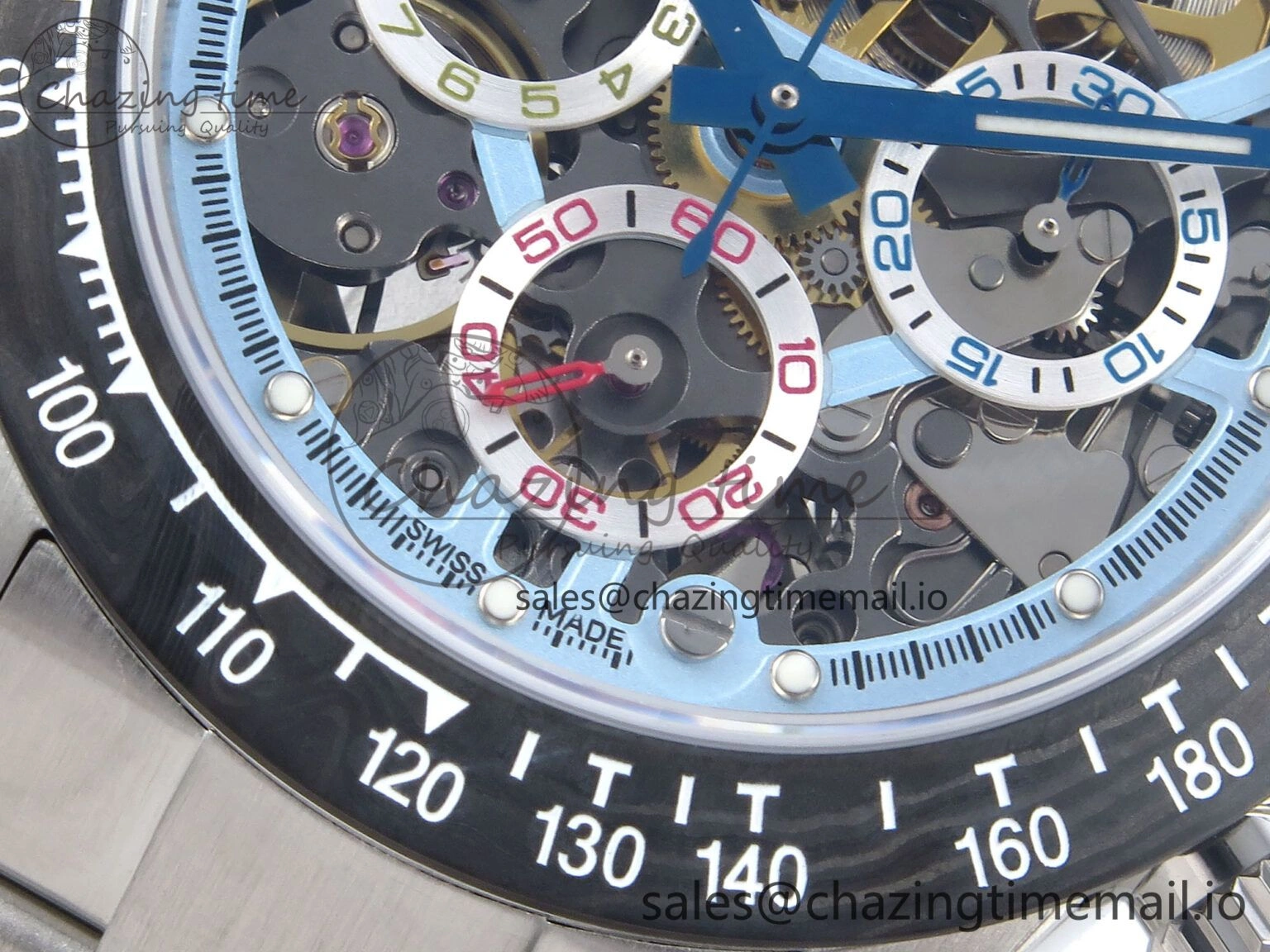Daytona Artisans SS GETF Best Edition Skeleton Dial Carbon Bezel on SS Bracelet DD4802